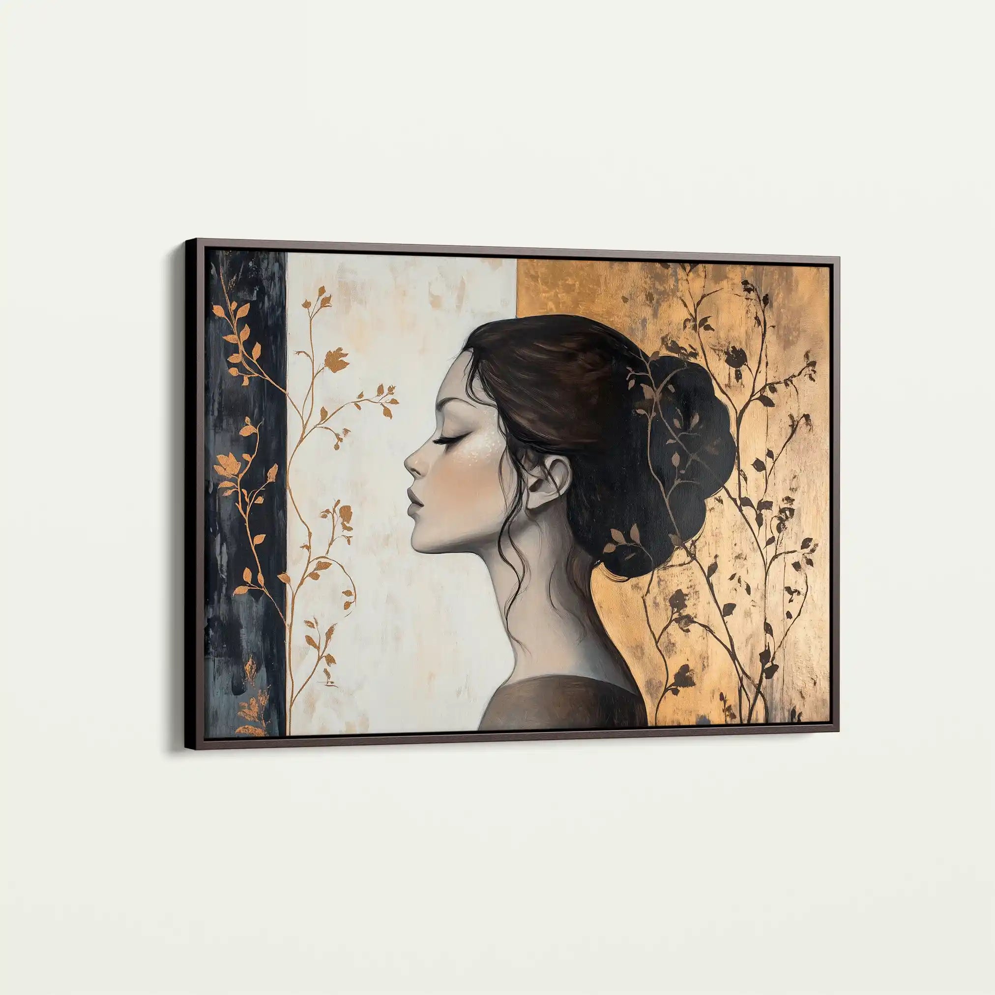 Portrait 167 Canvas Art 60 x 40 cm / Black