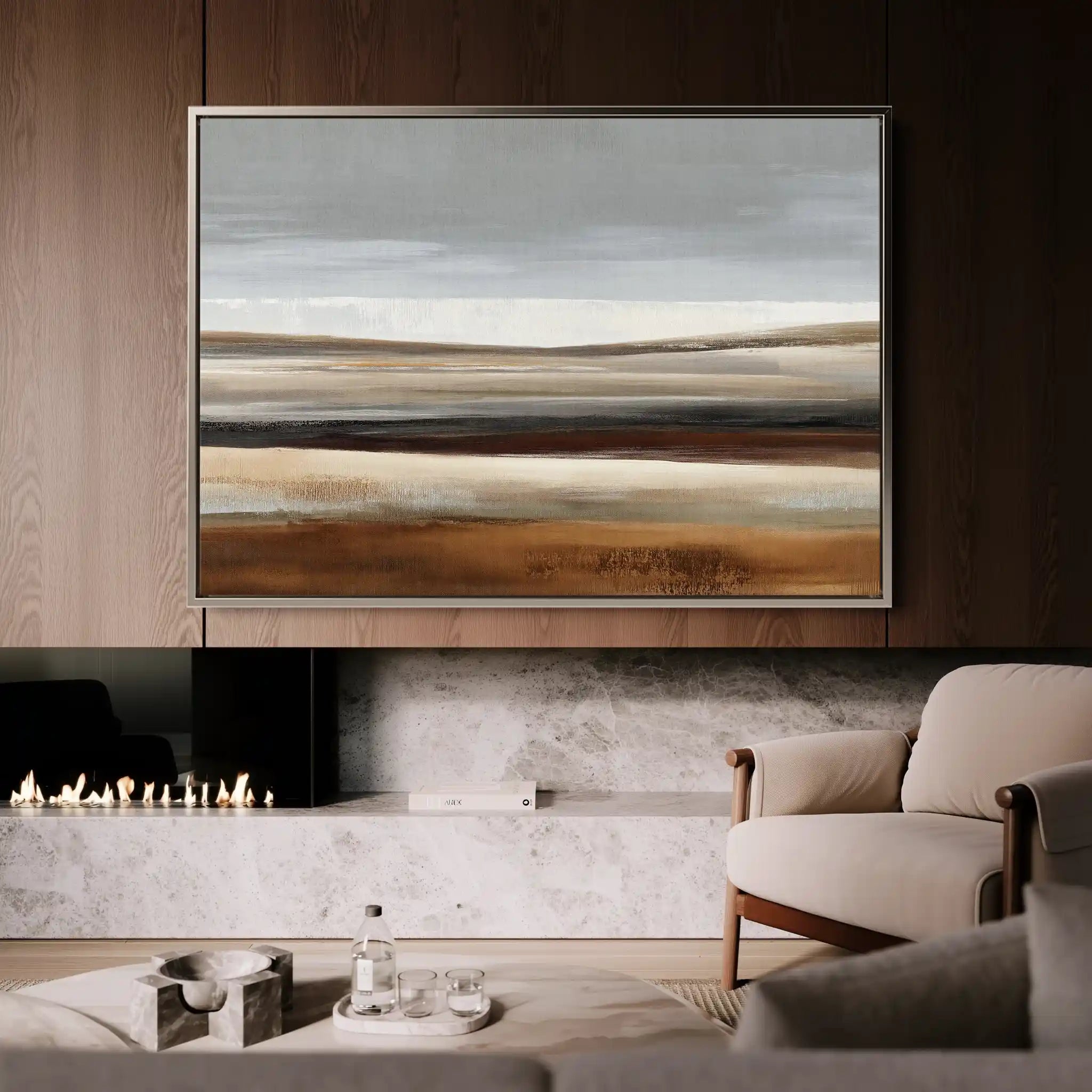 Abstract 1678 Canvas Art 60 x 40 cm / Black