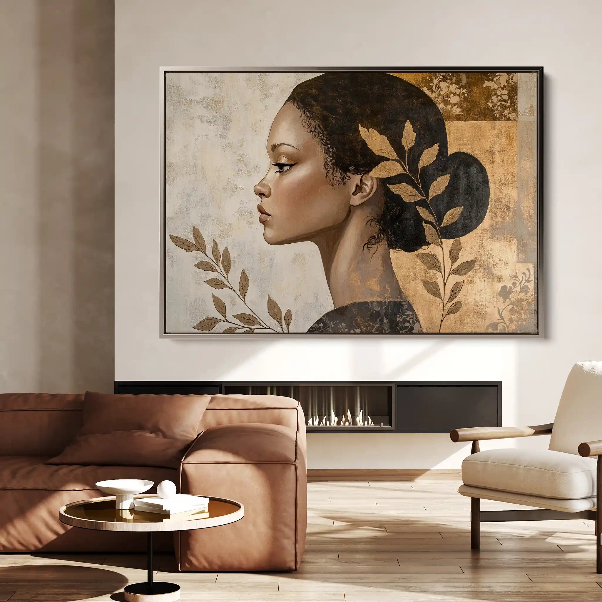 Portrait 168 Canvas Art 60 x 40 cm / Black