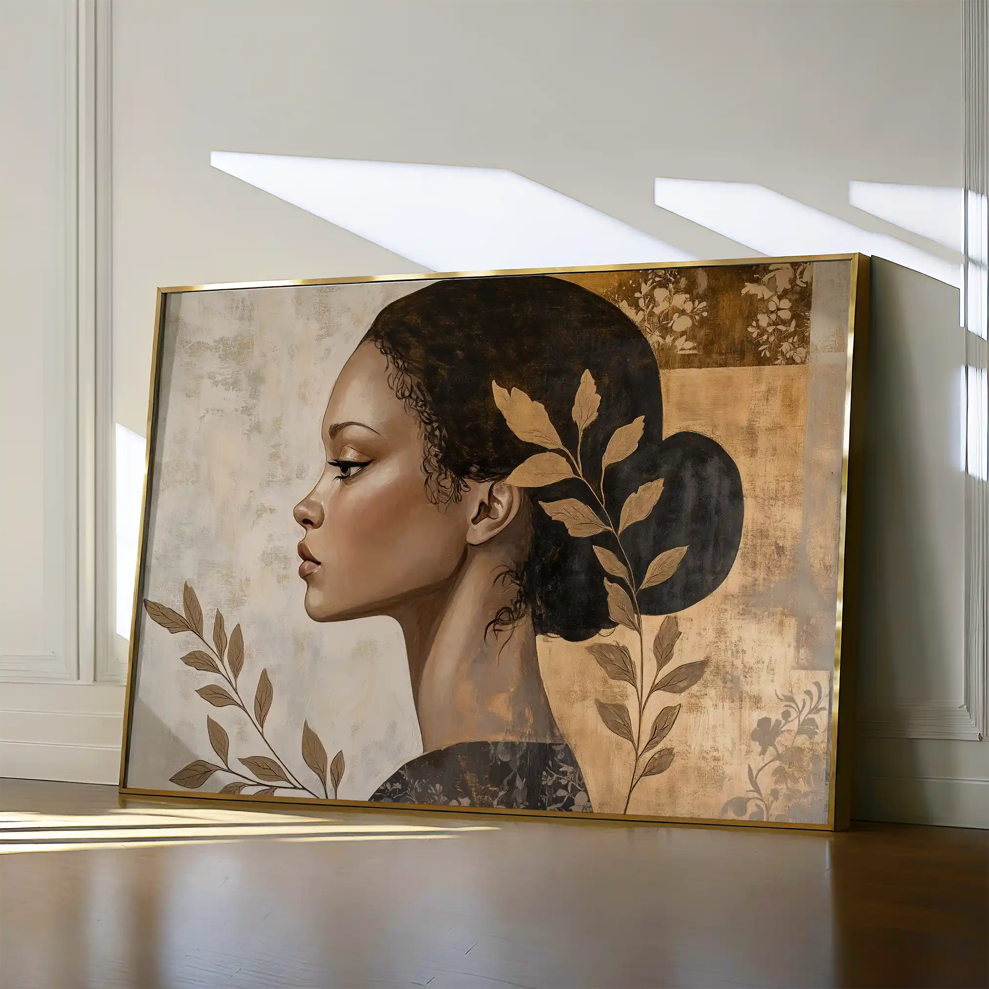 Portrait 168 Canvas Art 60 x 40 cm / Black