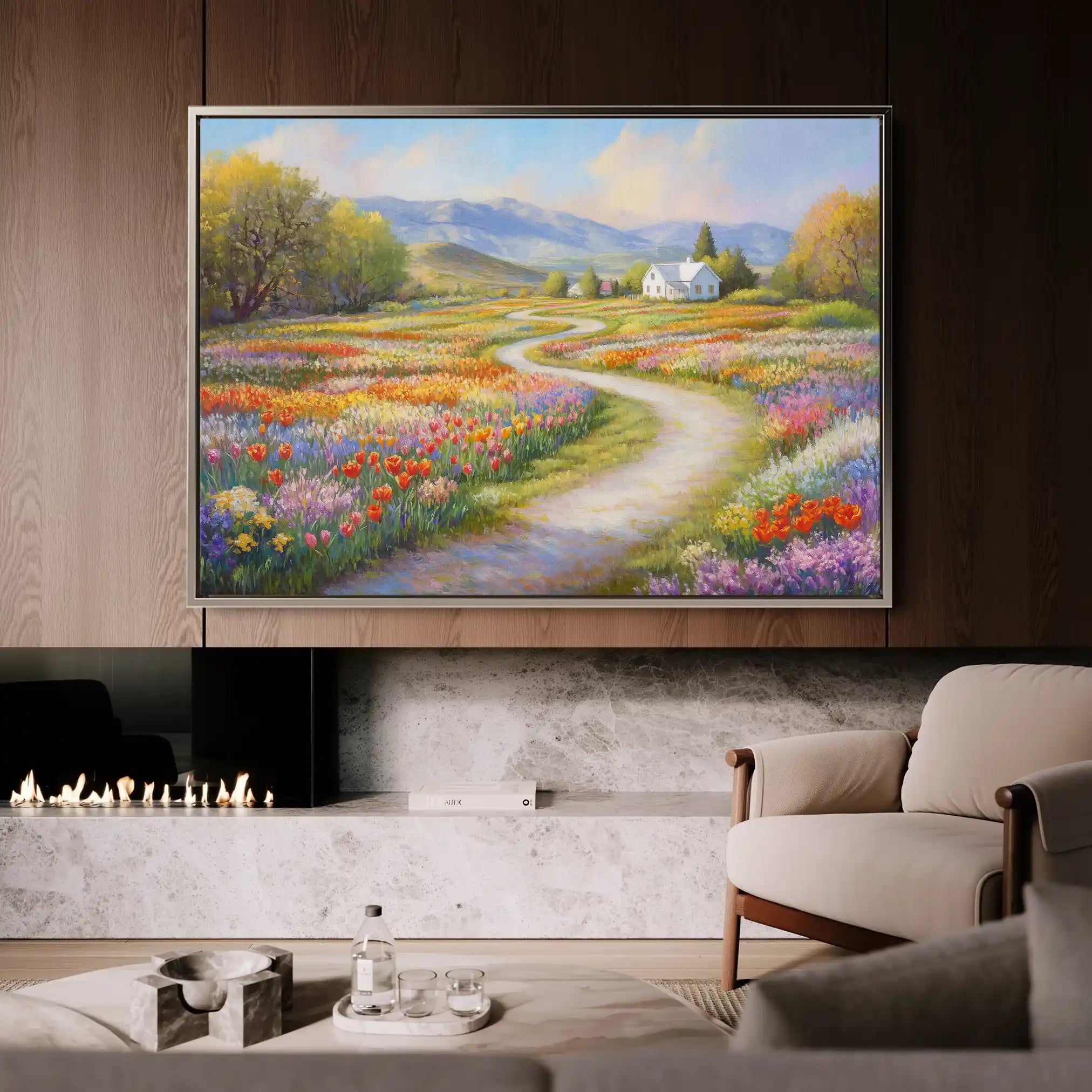 Landscape 169 Canvas Art 60 x 40 cm / Black