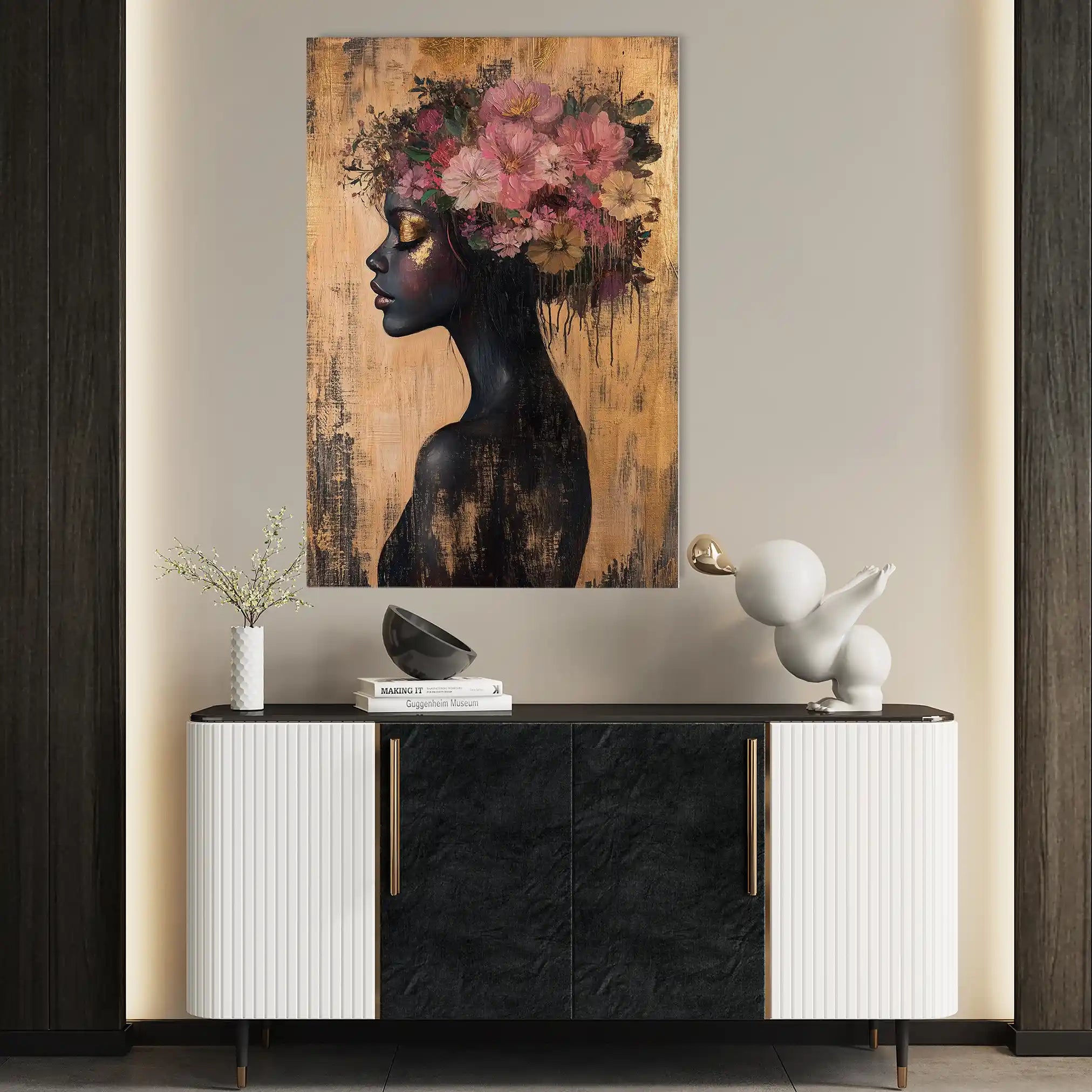 Portrait 169 Canvas Art 60 x 40 cm / Black