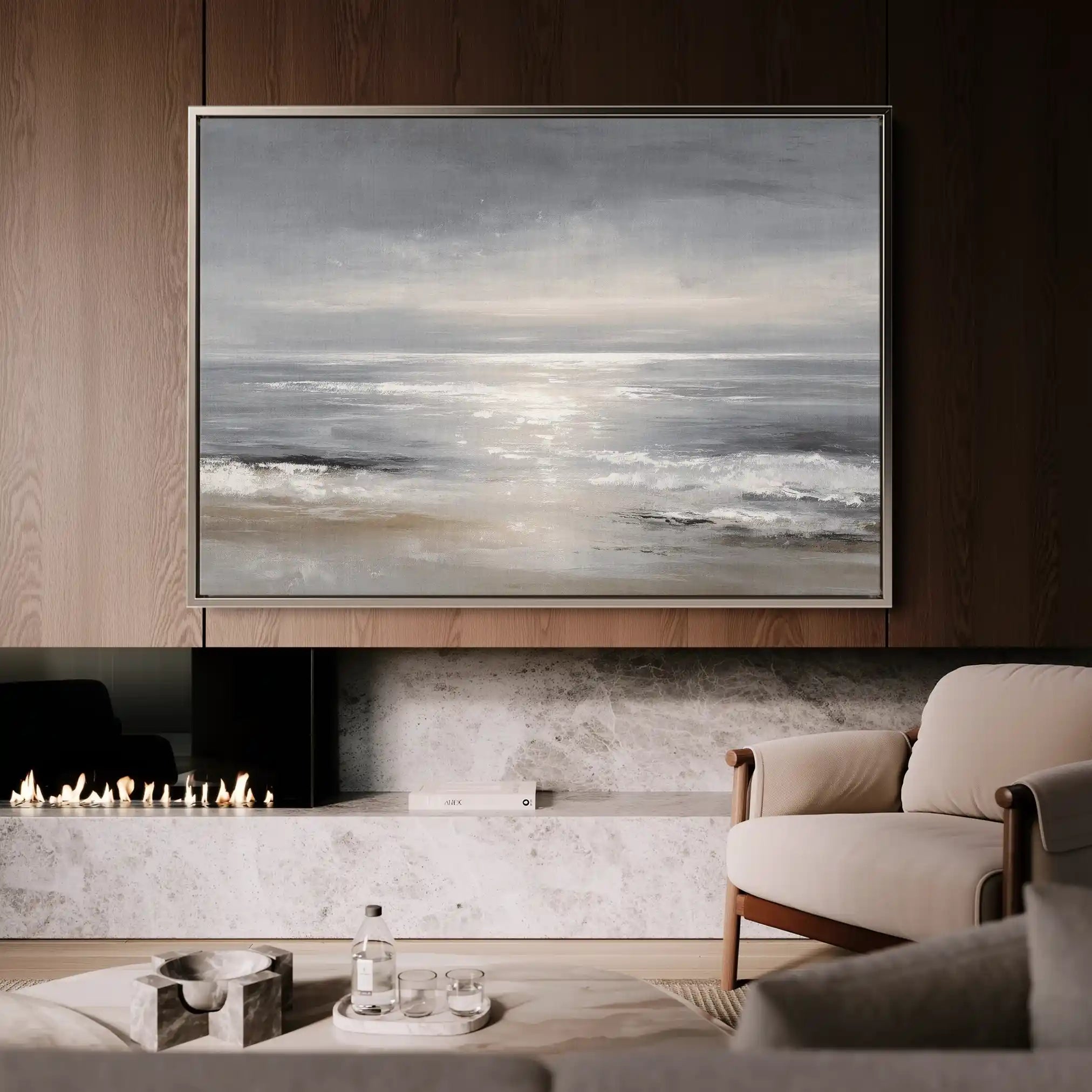 Abstract 1693 Canvas Art 60 x 40 cm / Black