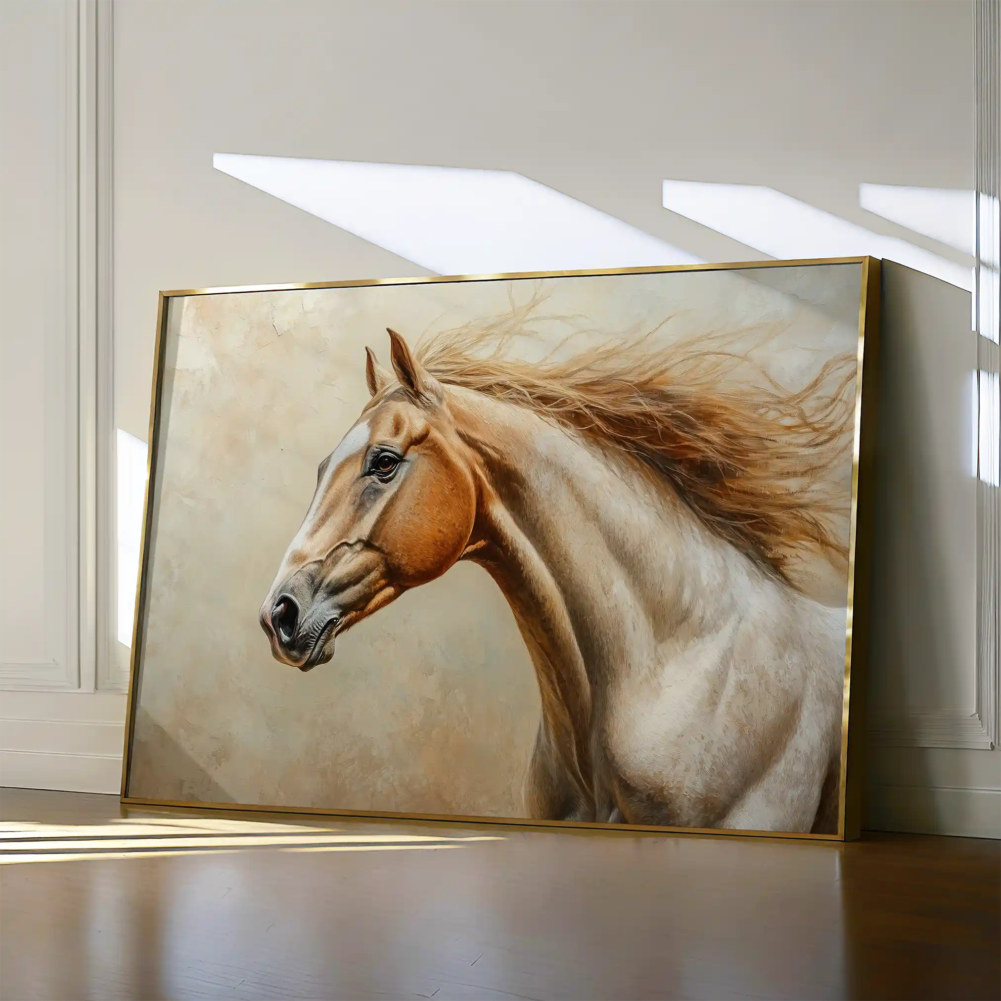 Horses 173 Canvas Art 60 x 40 cm / Black