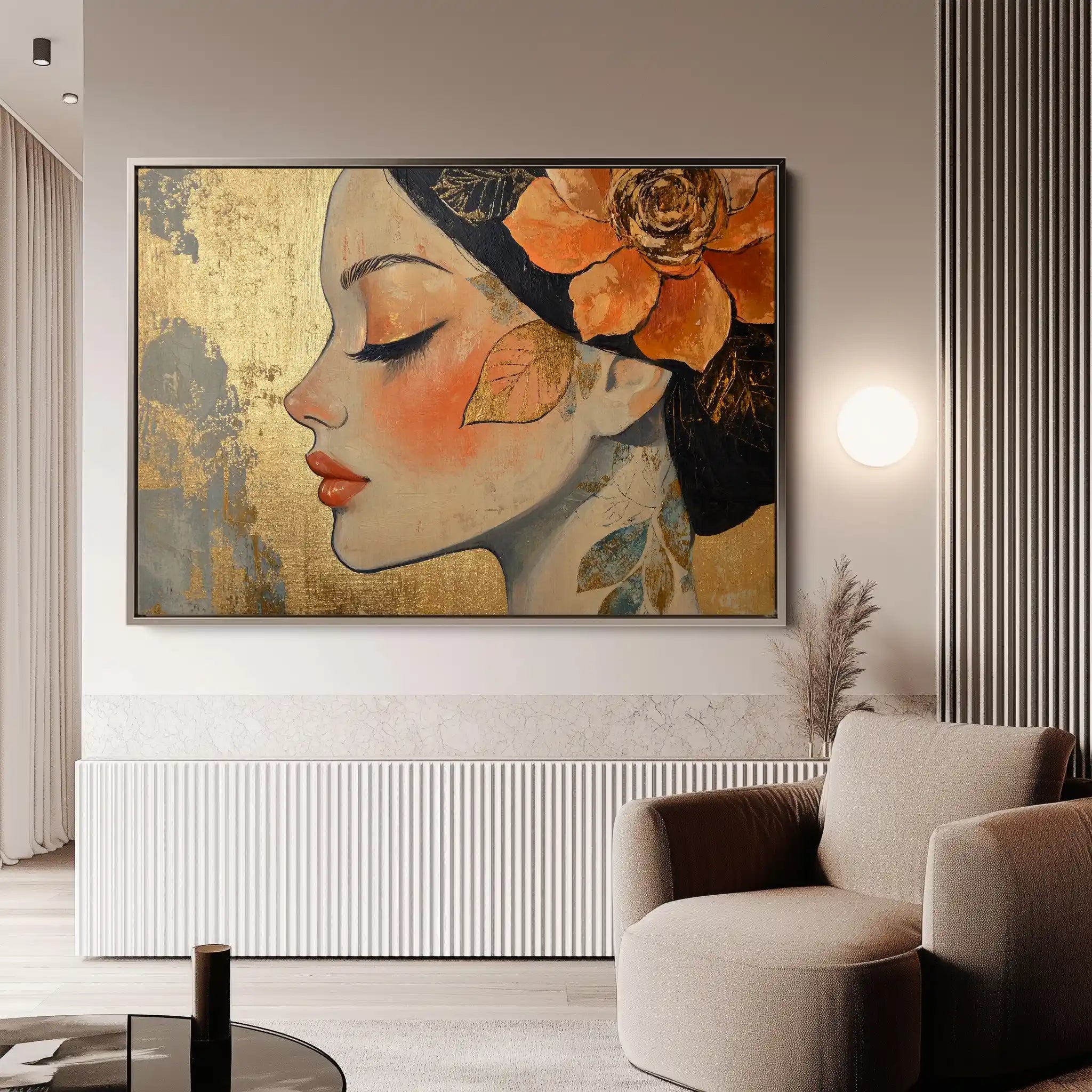 Portrait 173 Canvas Art 60 x 40 cm / Black