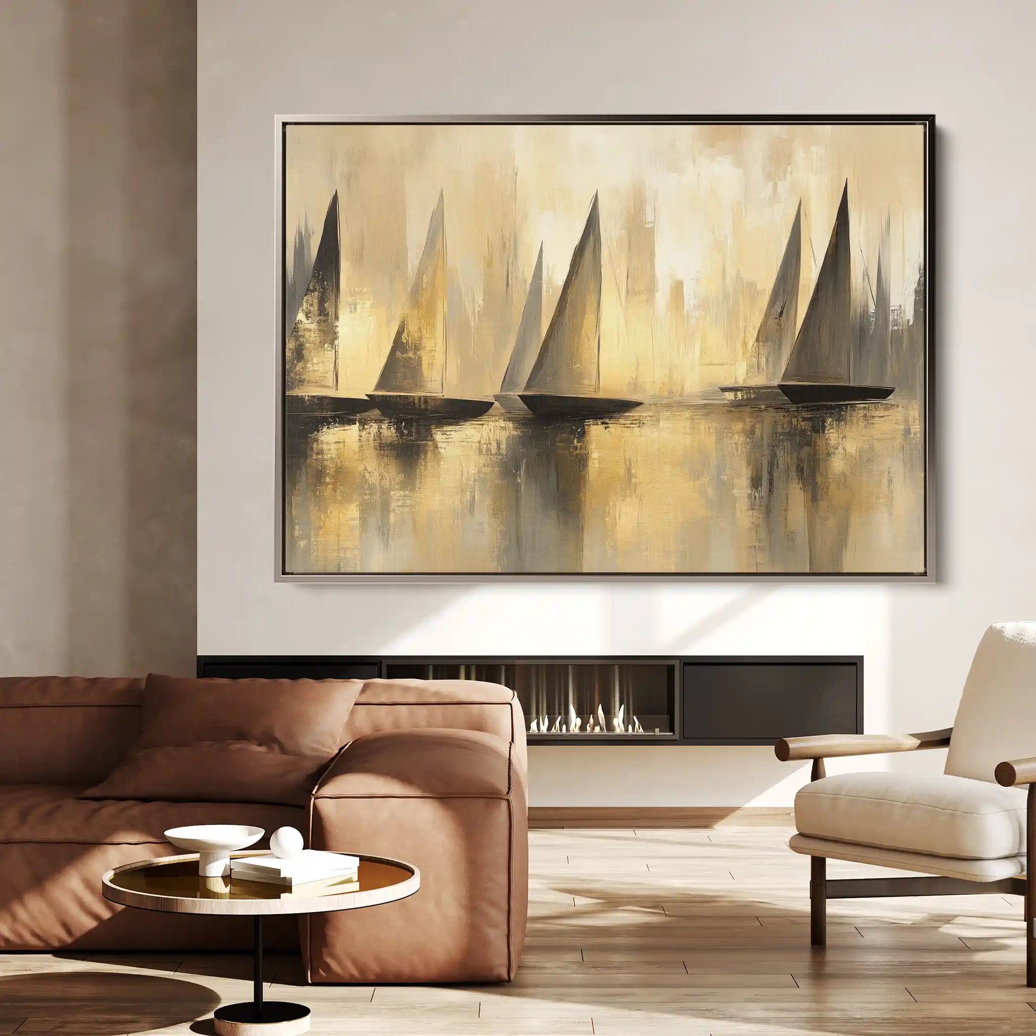 Landscape 174 Canvas Art 60 x 40 cm / Black