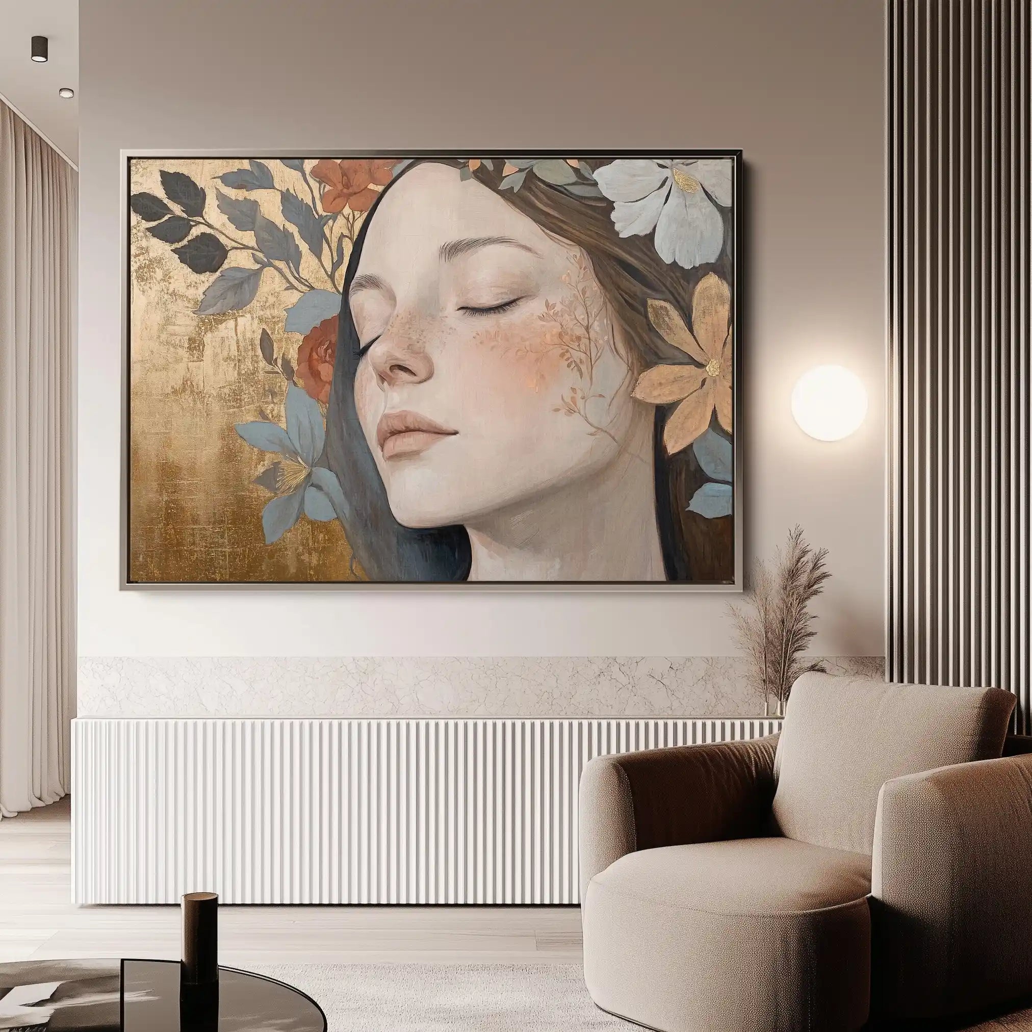 Portrait 174 Canvas Art 60 x 40 cm / Black