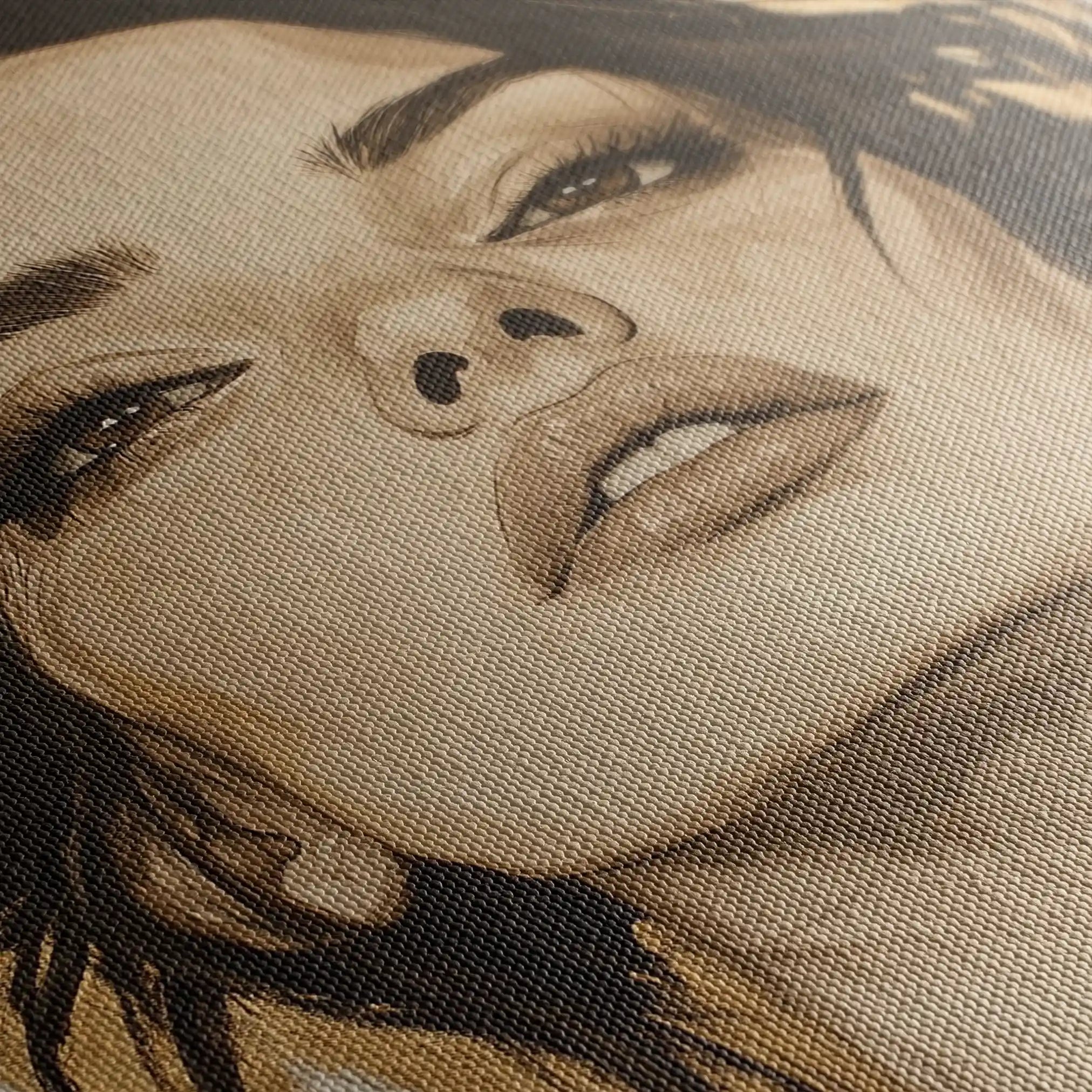 Portrait 175 Canvas Art 60 x 40 cm / Black