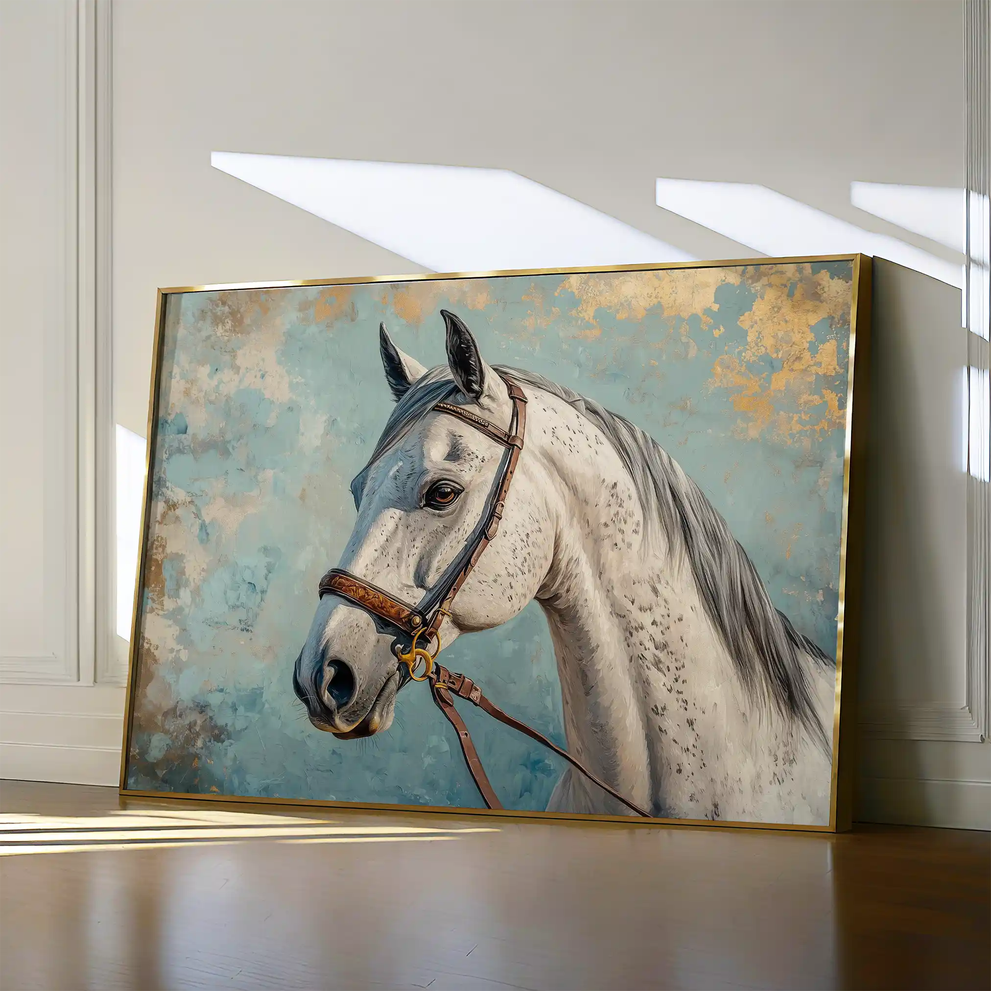 Horses 176 Canvas Art 60 x 40 cm / Black