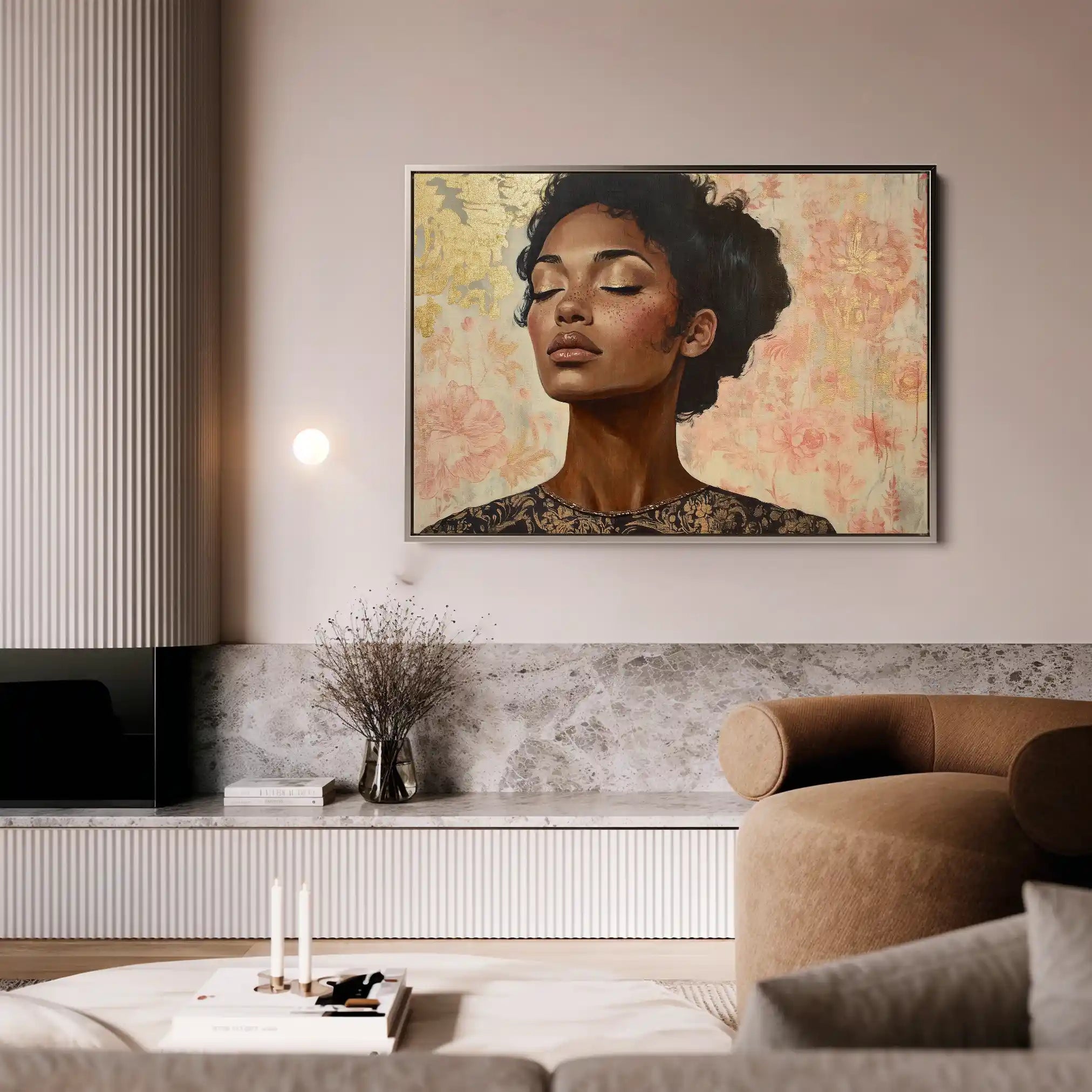 Portrait 176 Canvas Art 60 x 40 cm / Black
