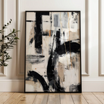 Abstract 1762 Canvas Art 60 x 40 cm / Black