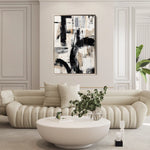 Abstract 1762 Canvas Art 60 x 40 cm / Black