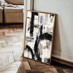 Abstract 1762 Canvas Art 60 x 40 cm / Black