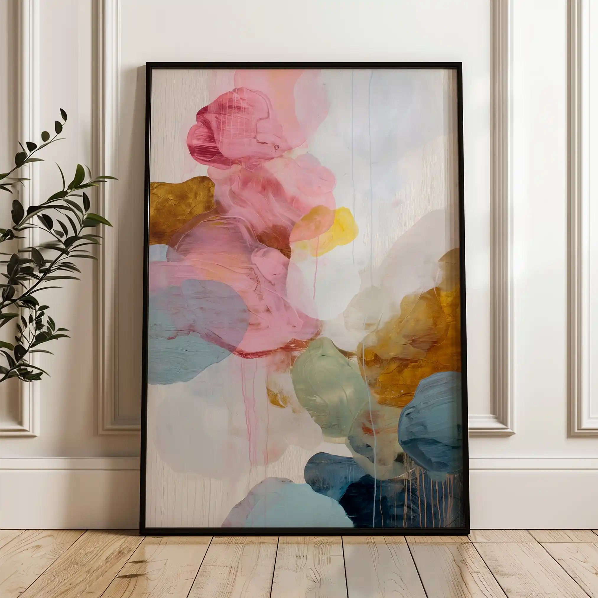 Abstract 1771 Canvas Art 60 x 40 cm / Black