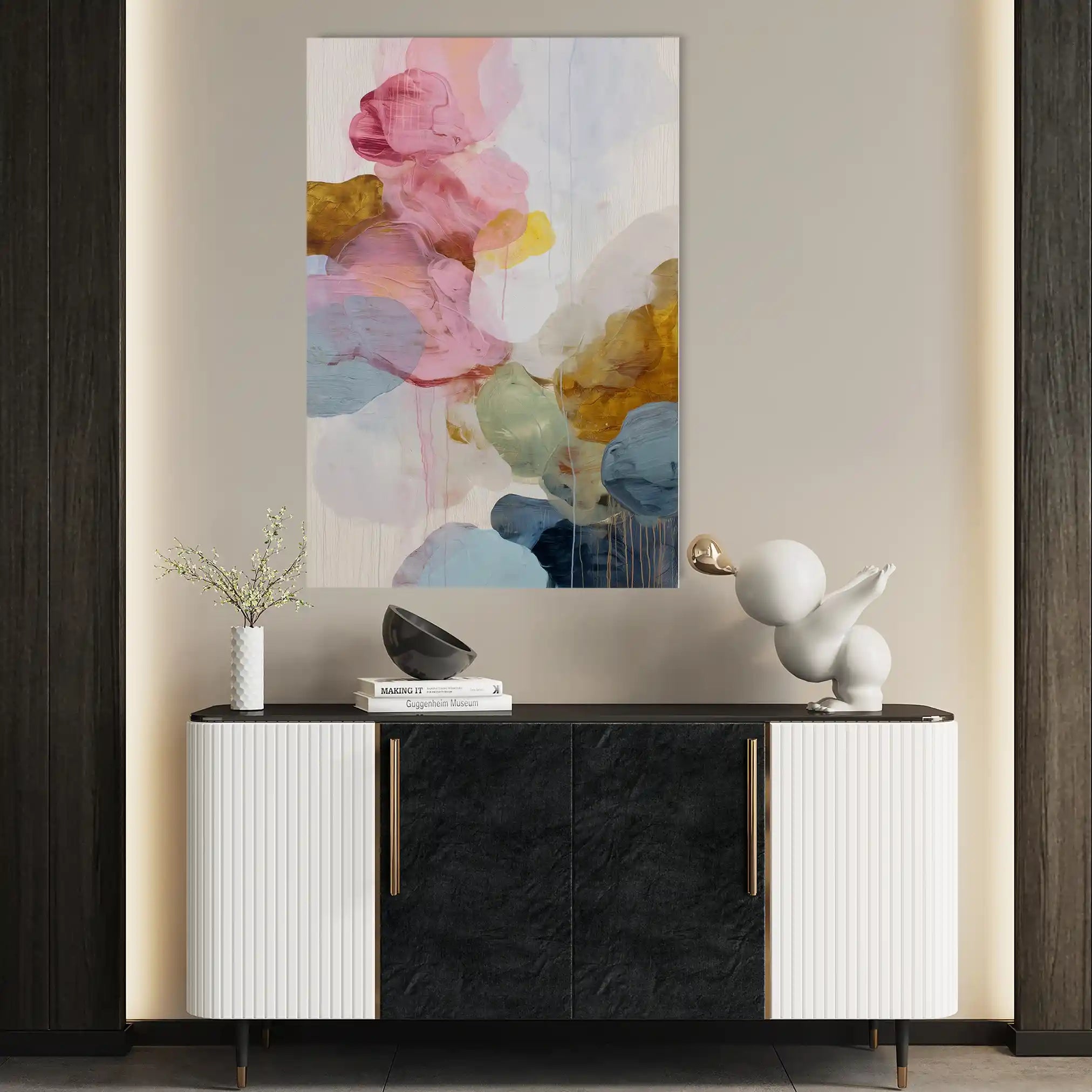 Abstract 1771 Canvas Art 60 x 40 cm / Black