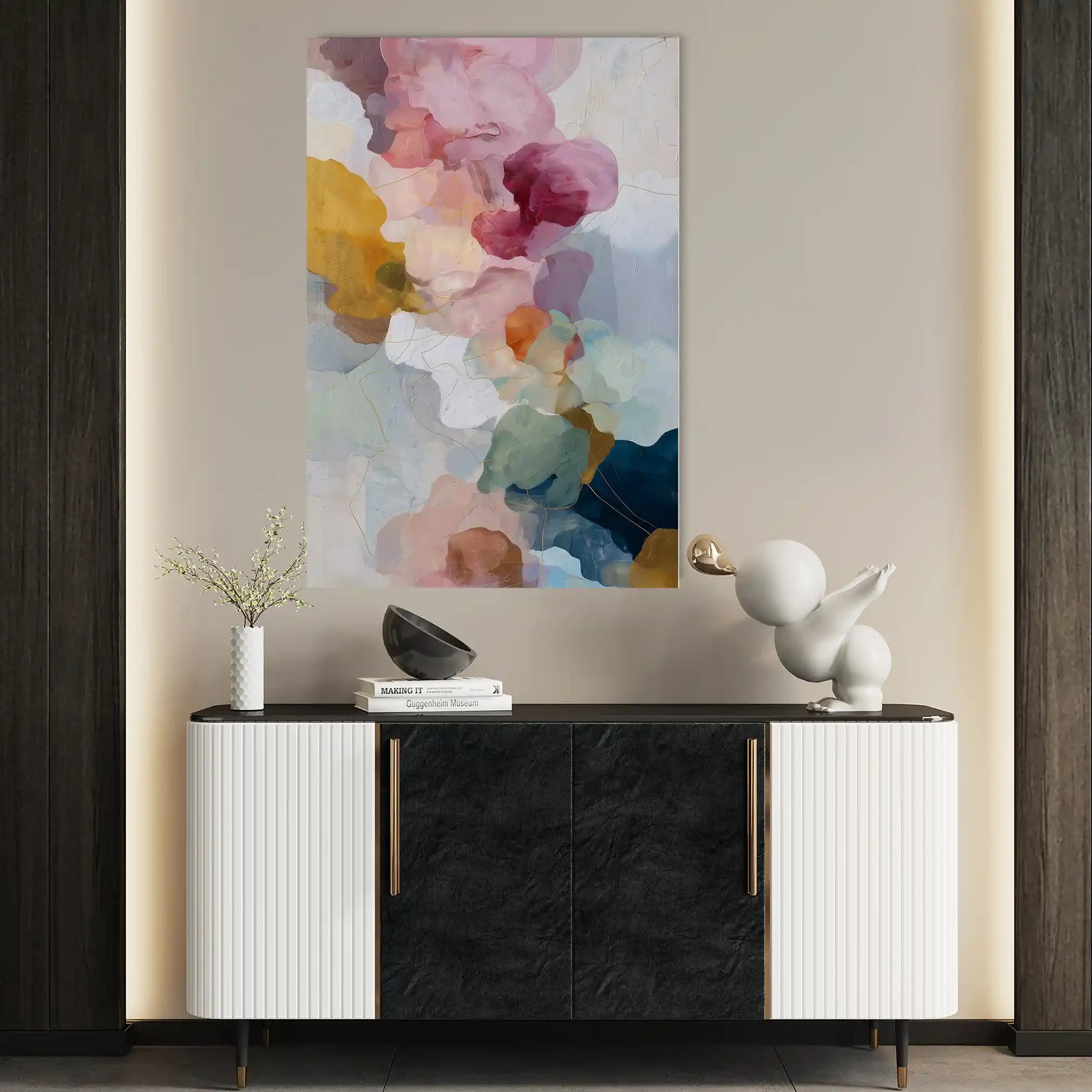 Abstract 1772 Canvas Art 60 x 40 cm / Black