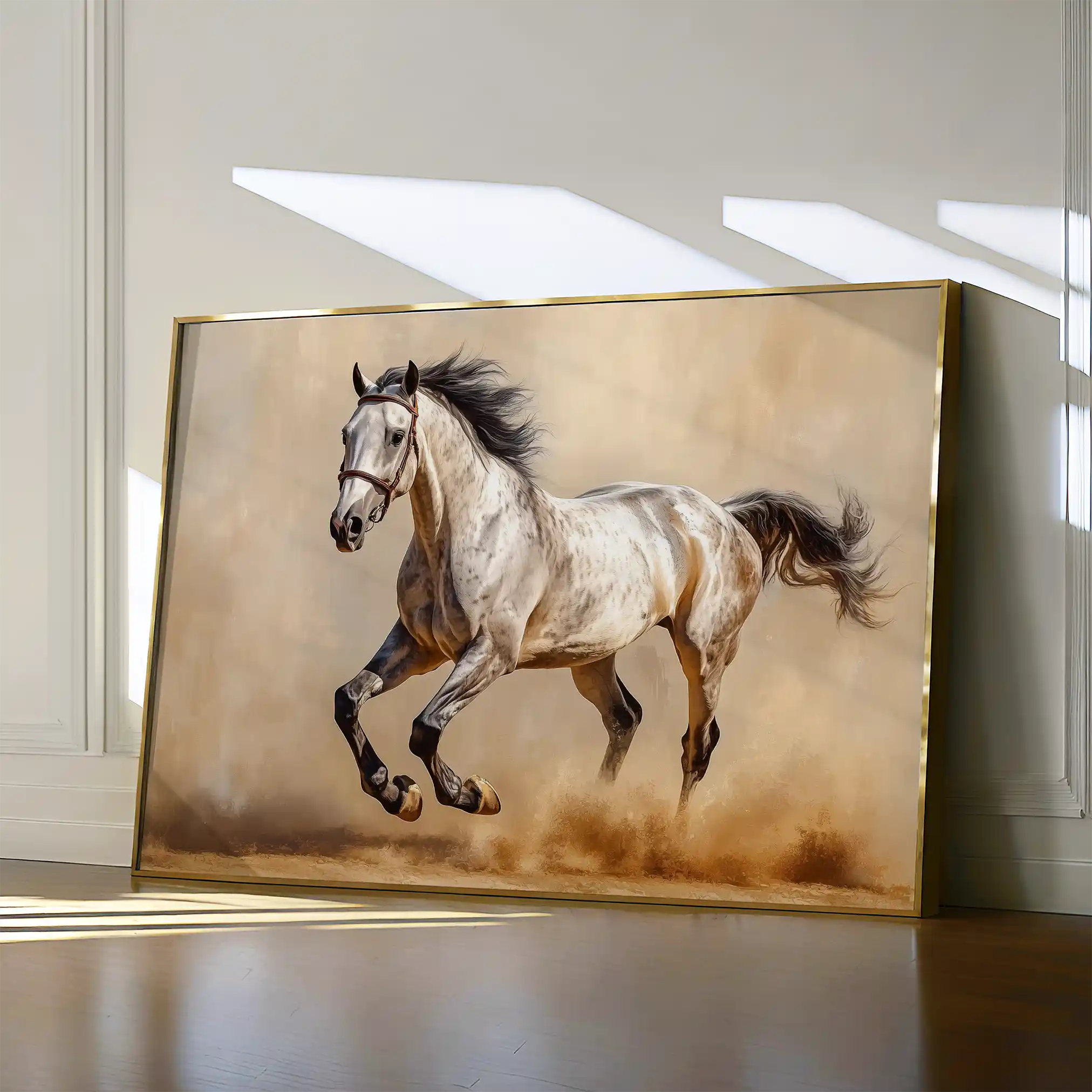 Horses 179 Canvas Art 60 x 40 cm / Black
