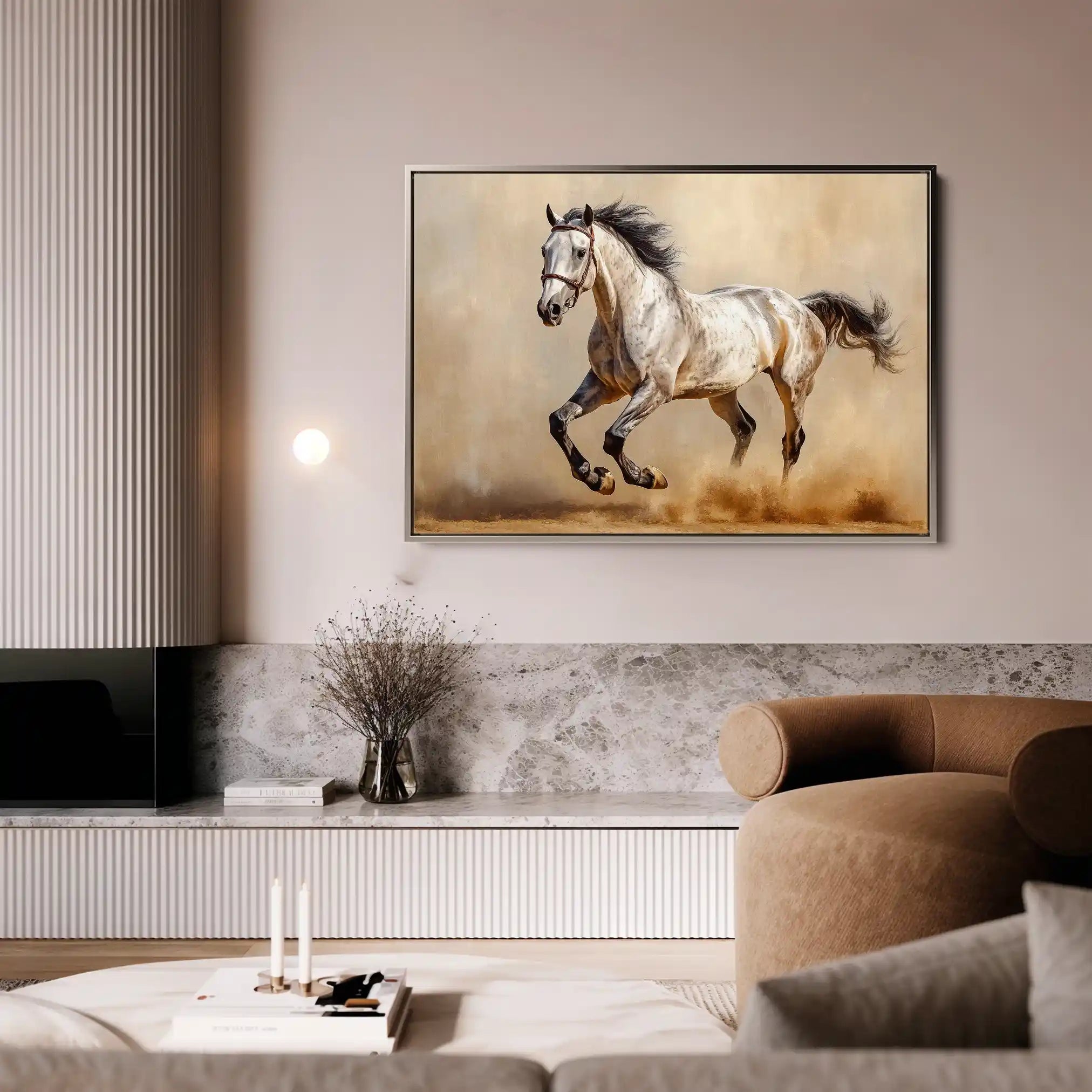 Horses 179 Canvas Art 60 x 40 cm / Black