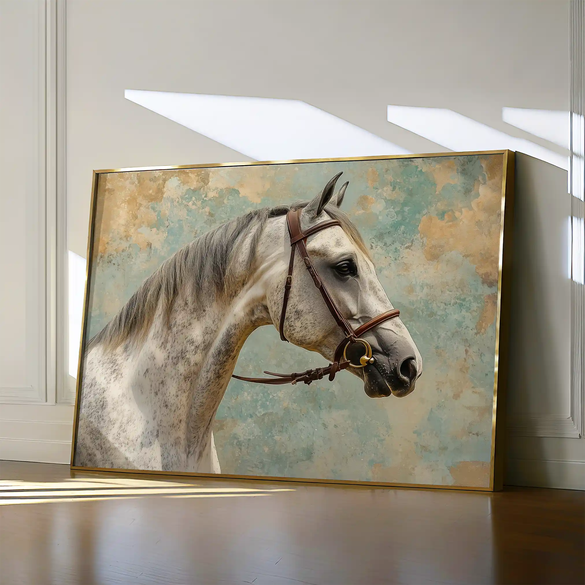 Horses 180 Canvas Art 60 x 40 cm / Black