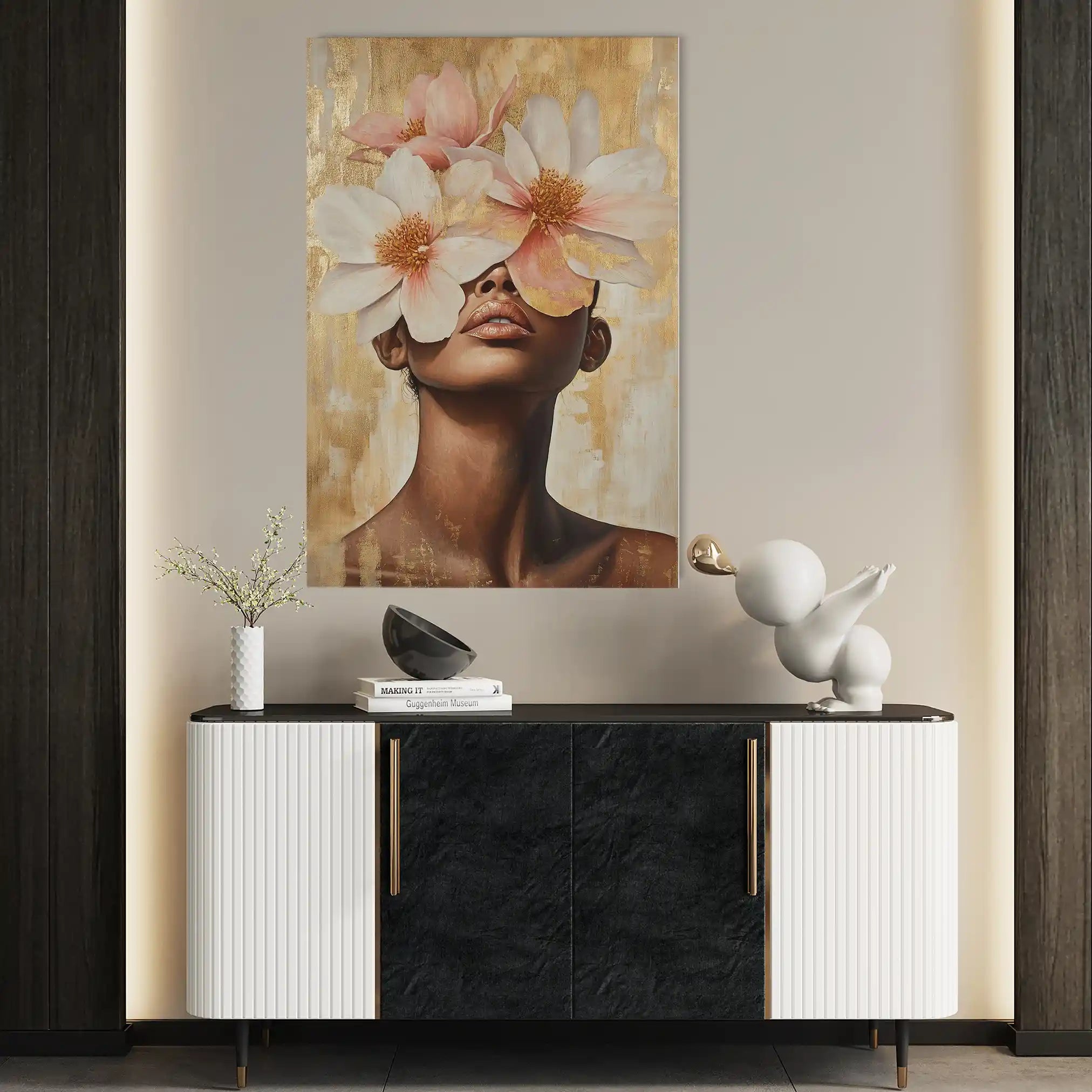 Portrait 181 Canvas Art 60 x 40 cm / Black