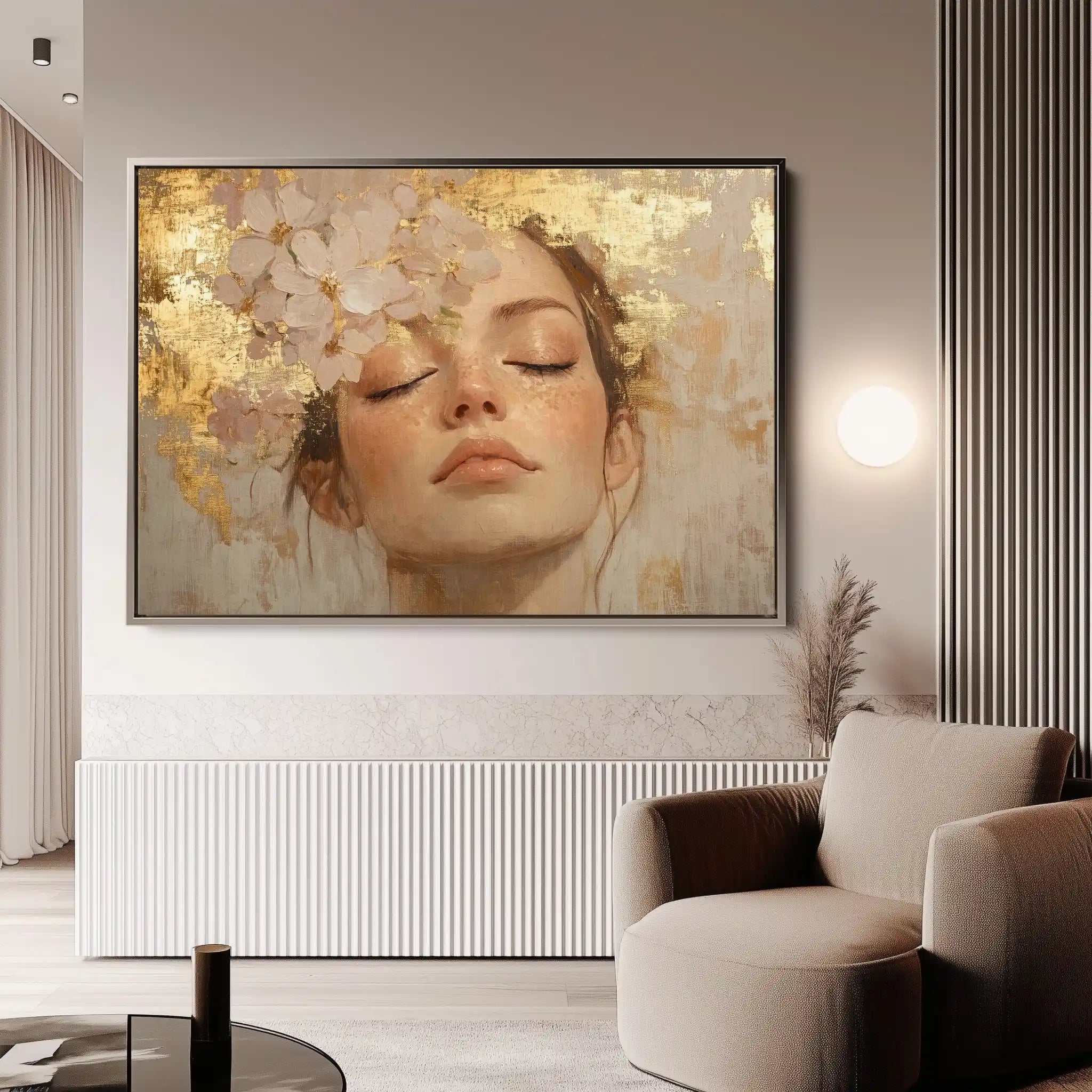 Portrait 182 Canvas Art 60 x 40 cm / Black