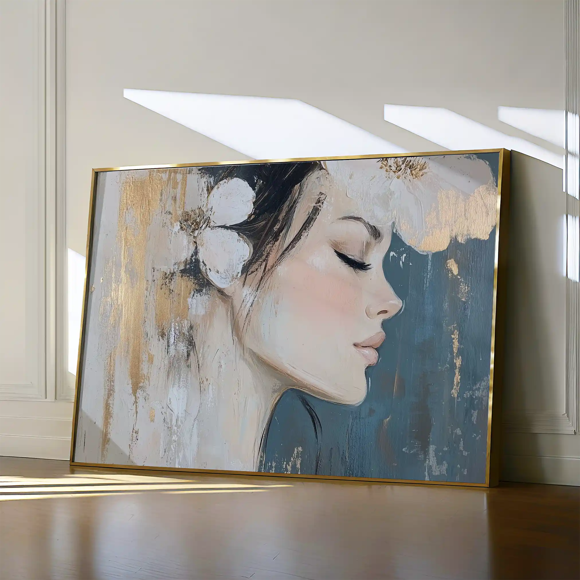 Portrait 184 Canvas Art 60 x 40 cm / Black