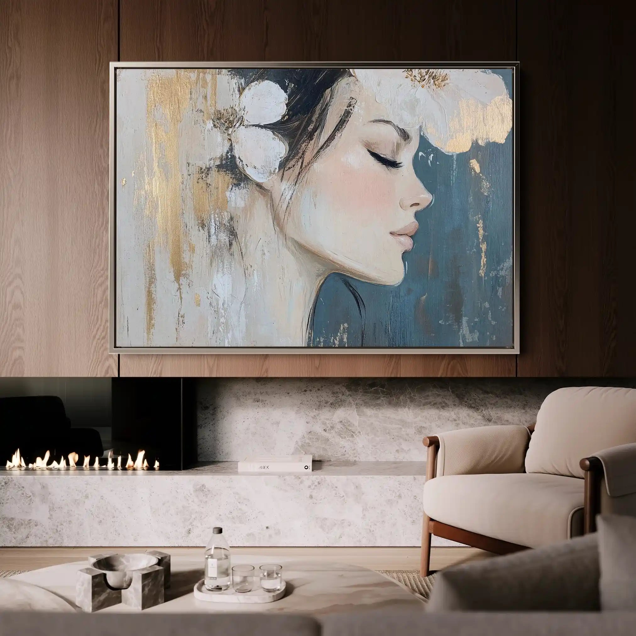 Portrait 184 Canvas Art 60 x 40 cm / Black