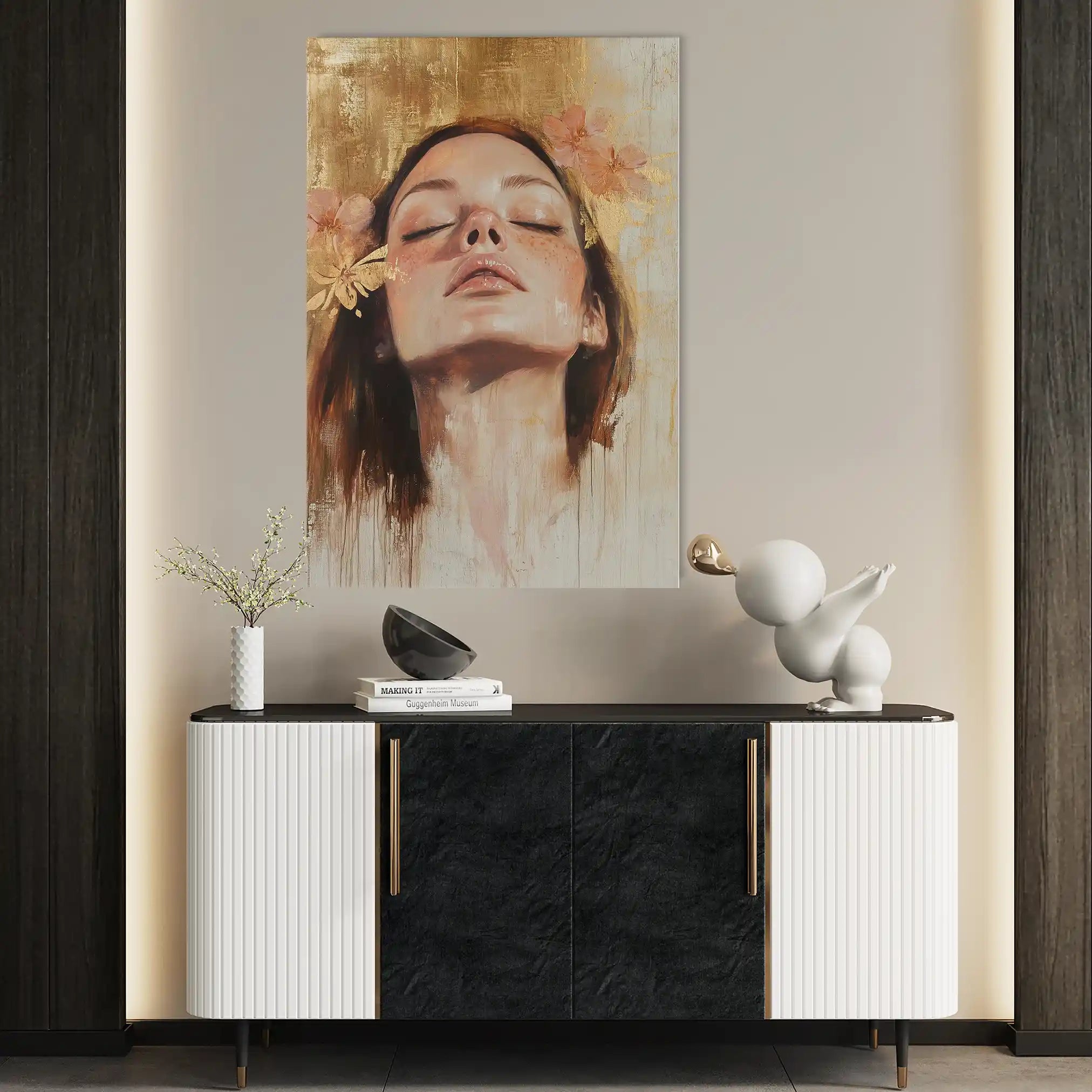 Portrait 187 Canvas Art 60 x 40 cm / Black