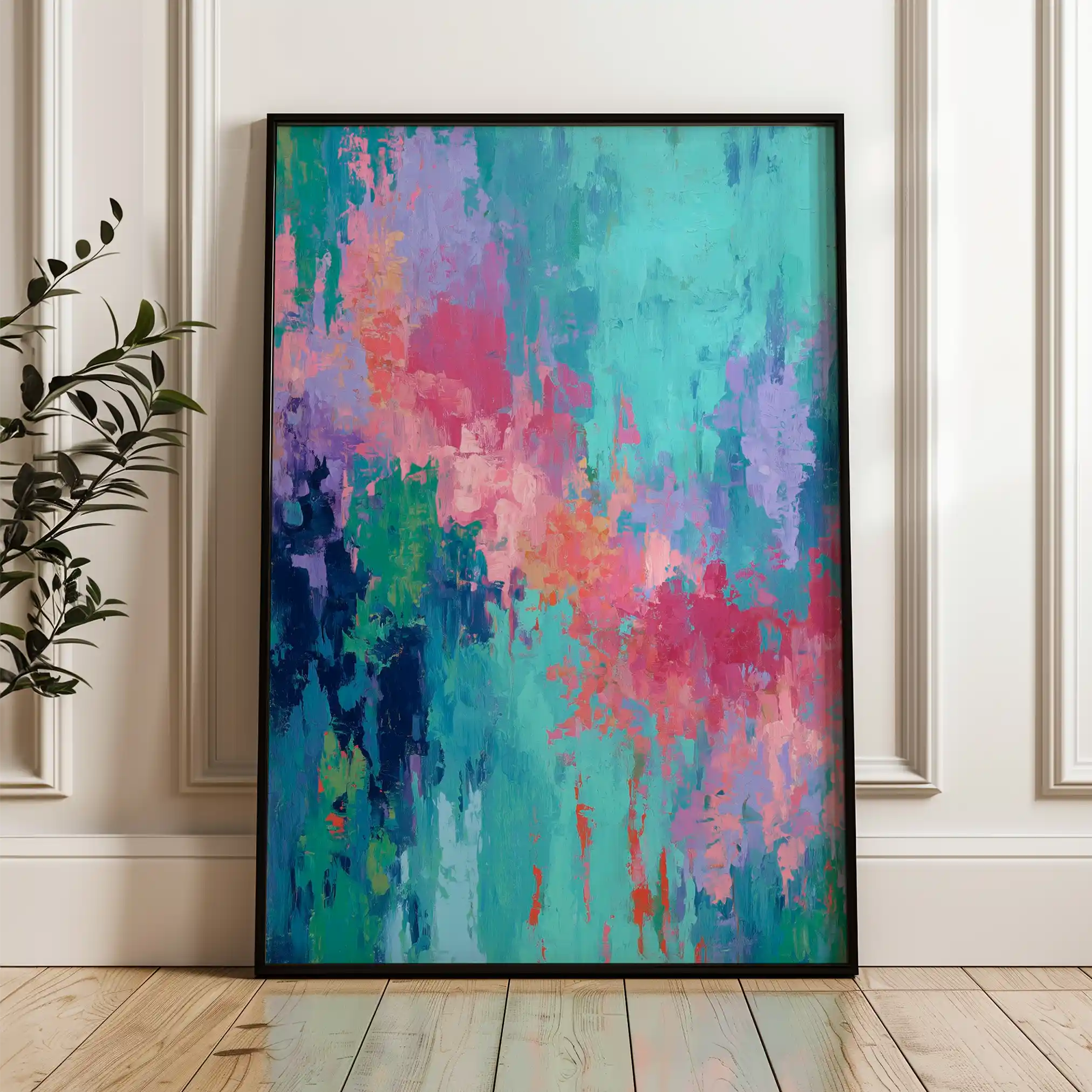 Abstract 1885 Canvas Art 60 x 40 cm / Black