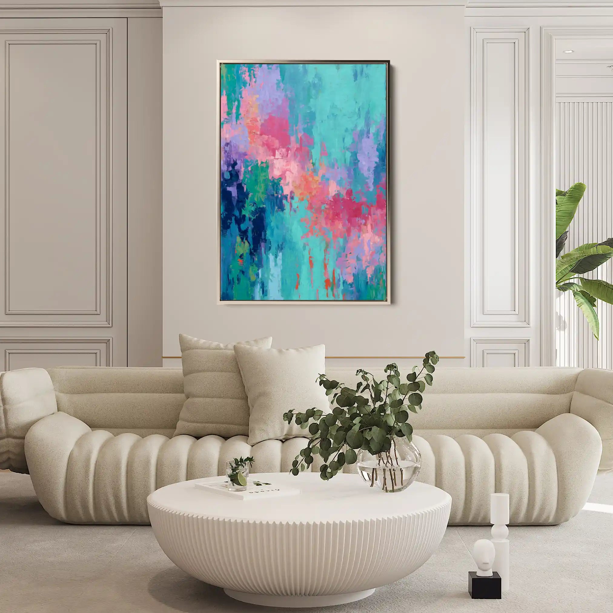 Abstract 1885 Canvas Art 60 x 40 cm / Black