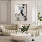 Abstract 1893 Canvas Art 60 x 40 cm / Black
