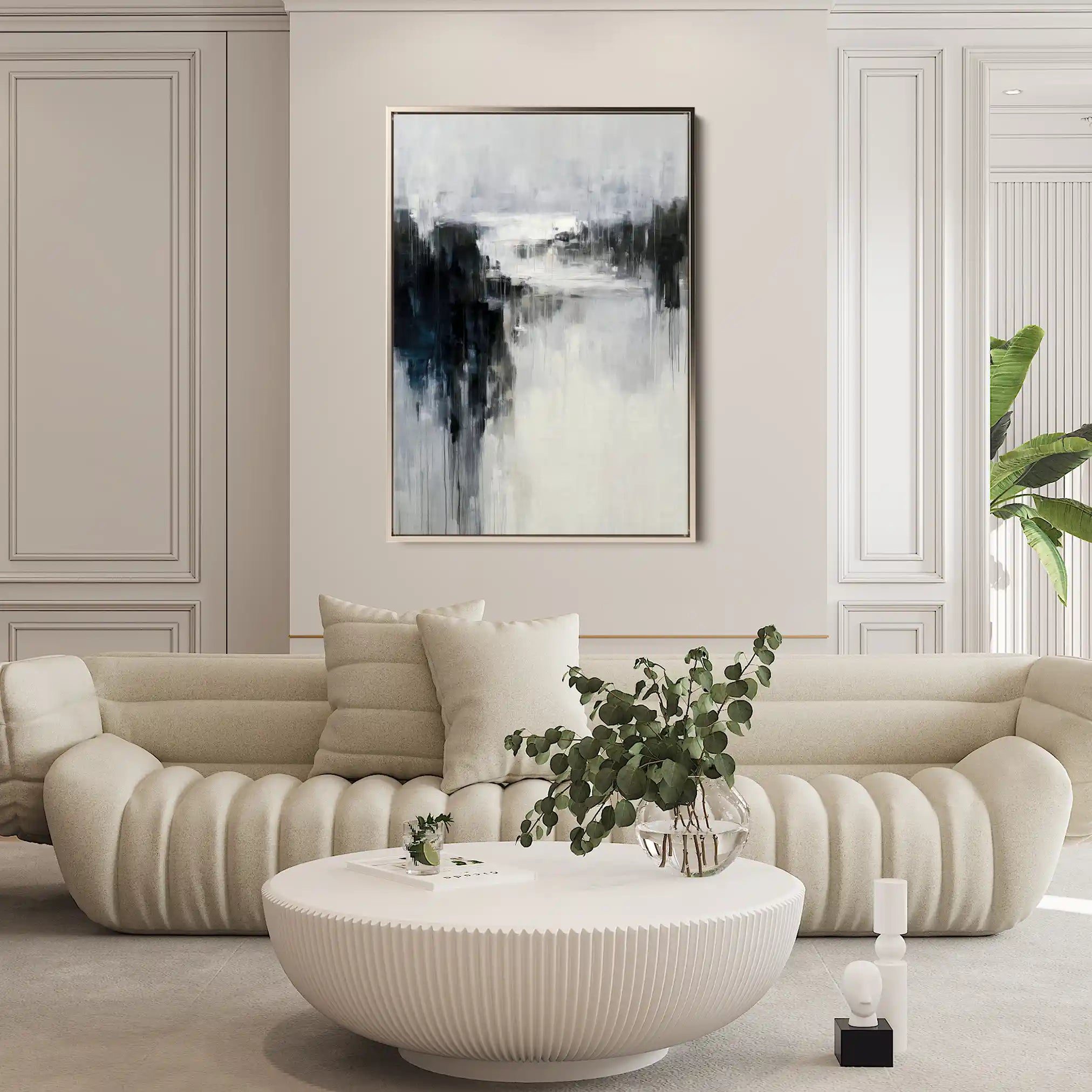Abstract 1901 Canvas Art 60 x 40 cm / Black