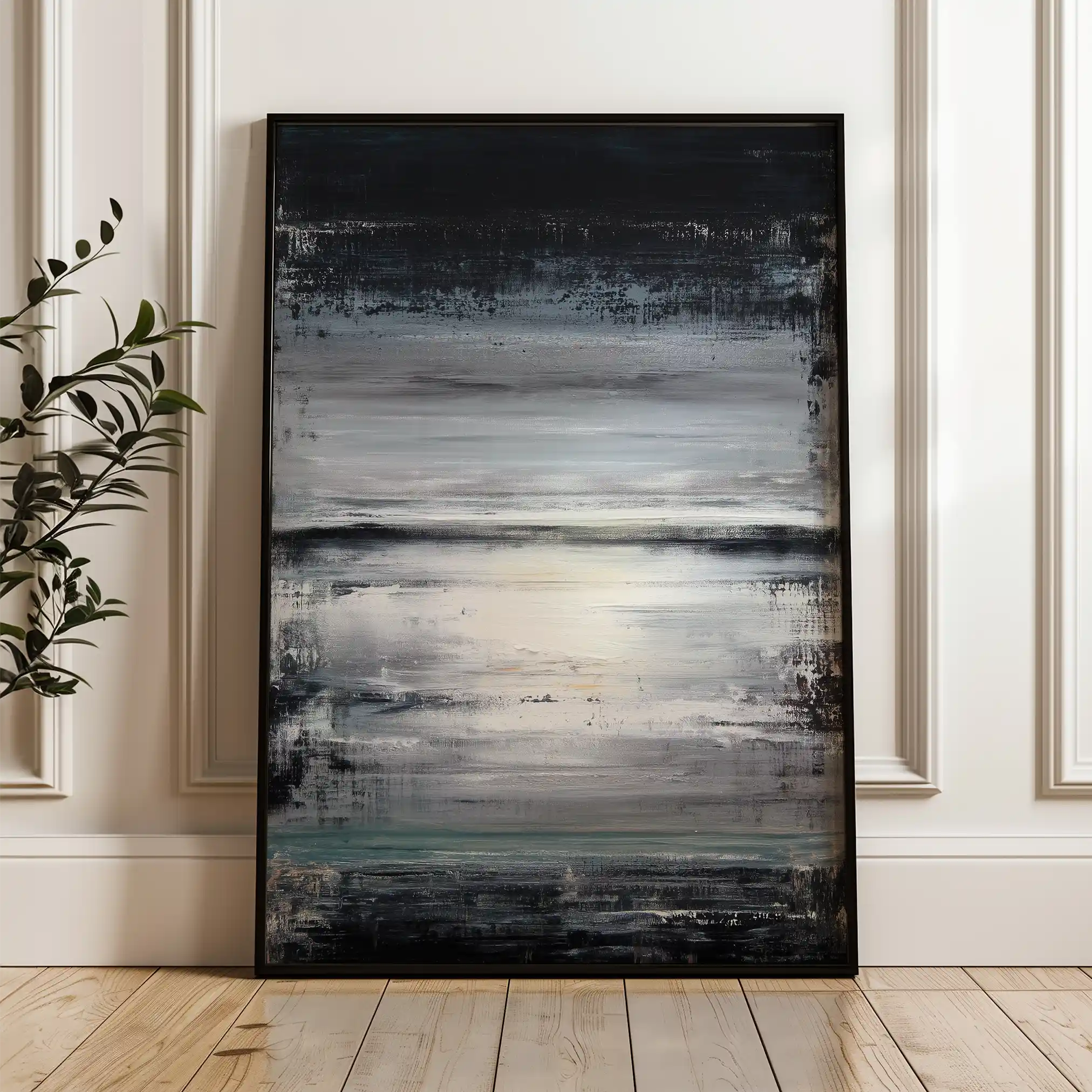 Abstract 1905 Canvas Art 60 x 40 cm / Black