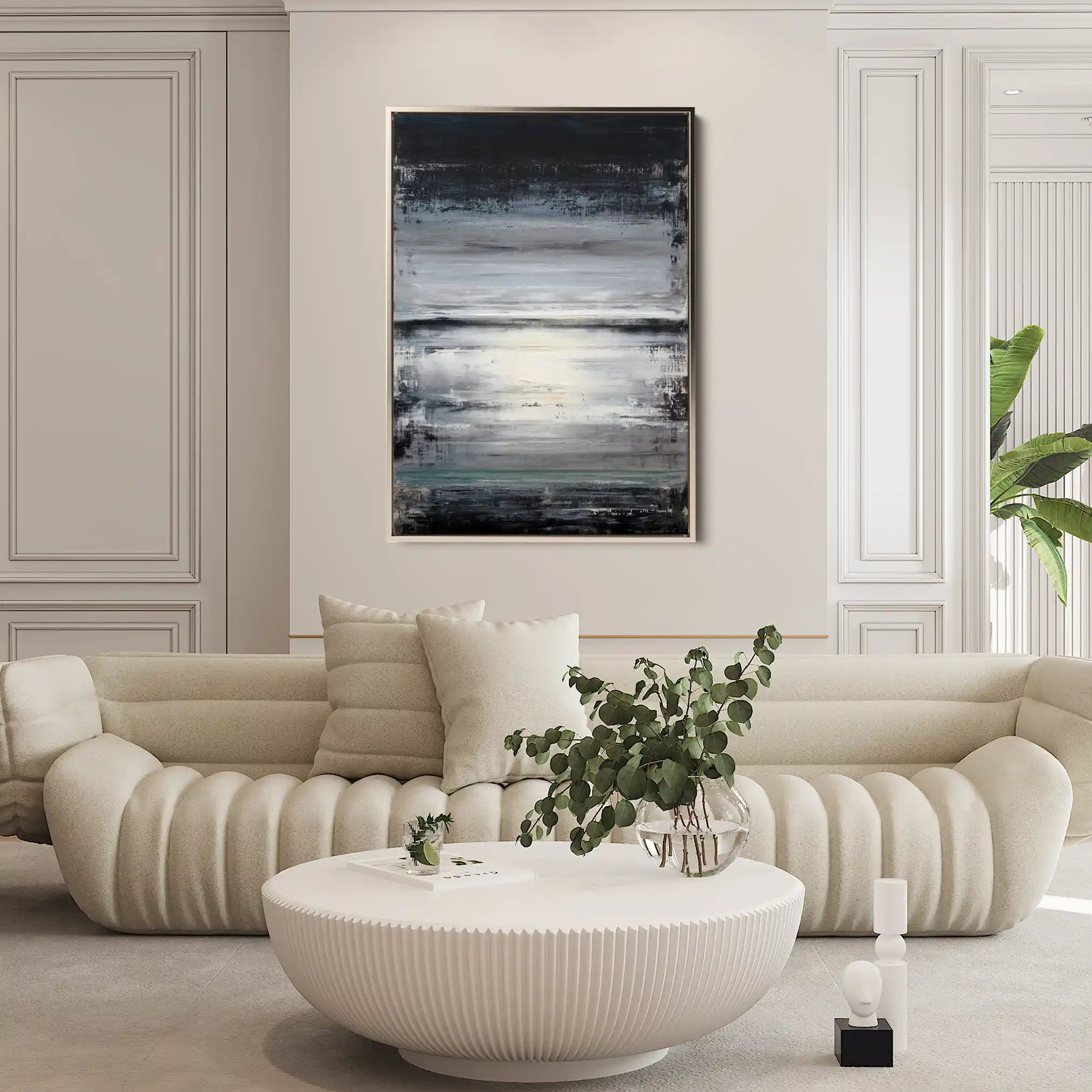 Abstract 1905 Canvas Art 60 x 40 cm / Black