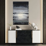 Abstract 1905 Canvas Art 60 x 40 cm / Black