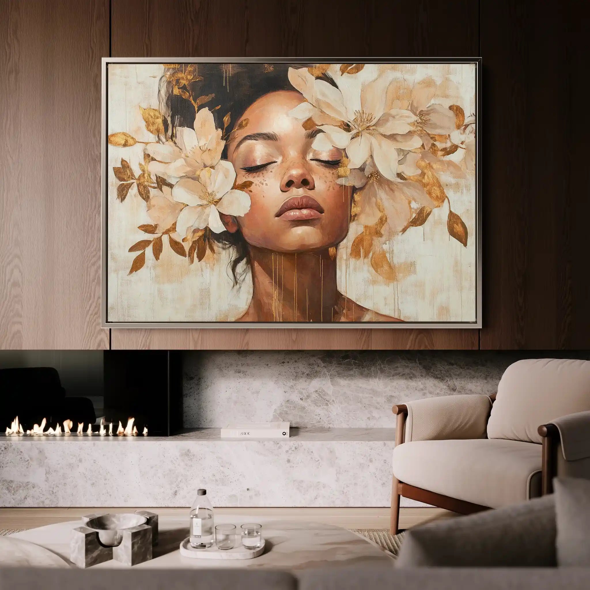 Portrait 191 Canvas Art 60 x 40 cm / Black