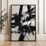 Abstract 1910 Canvas Art 60 x 40 cm / Black