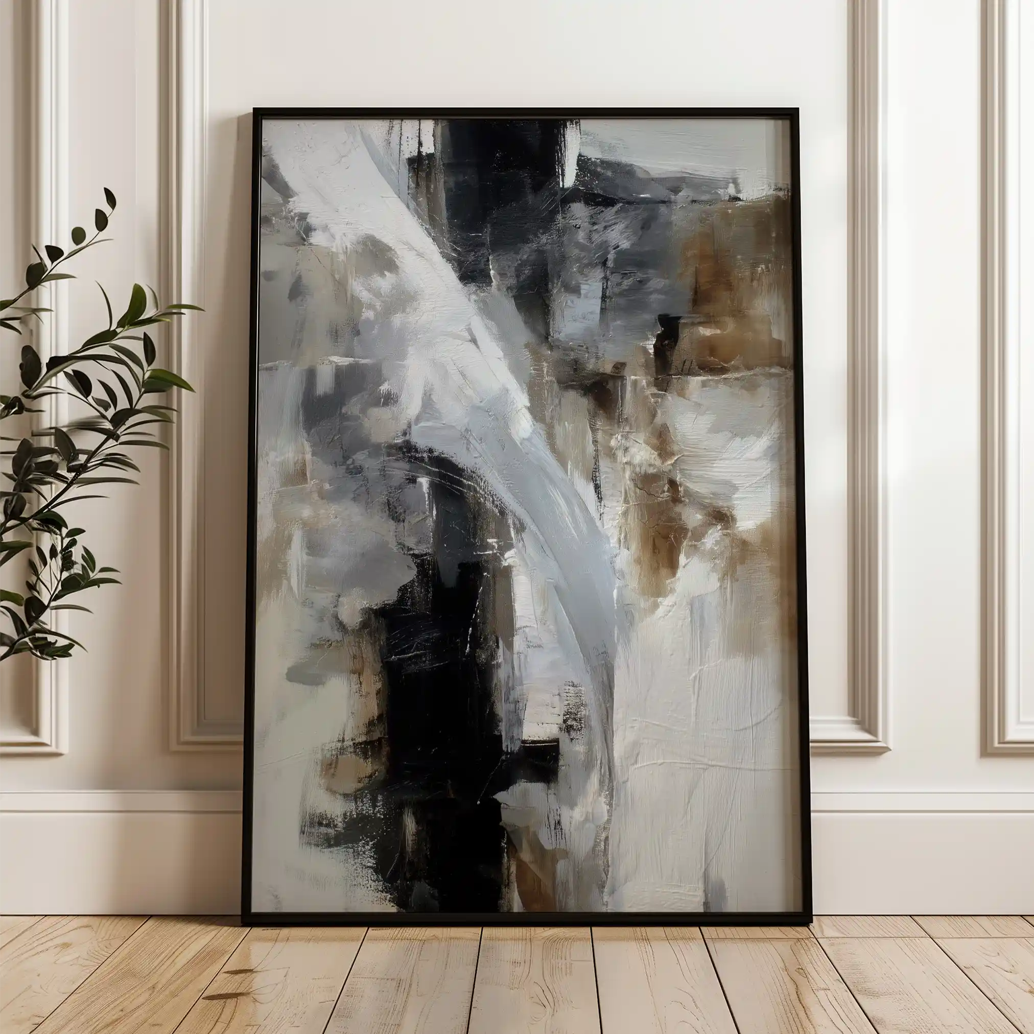 Abstract 1929 Canvas Art 60 x 40 cm / Black