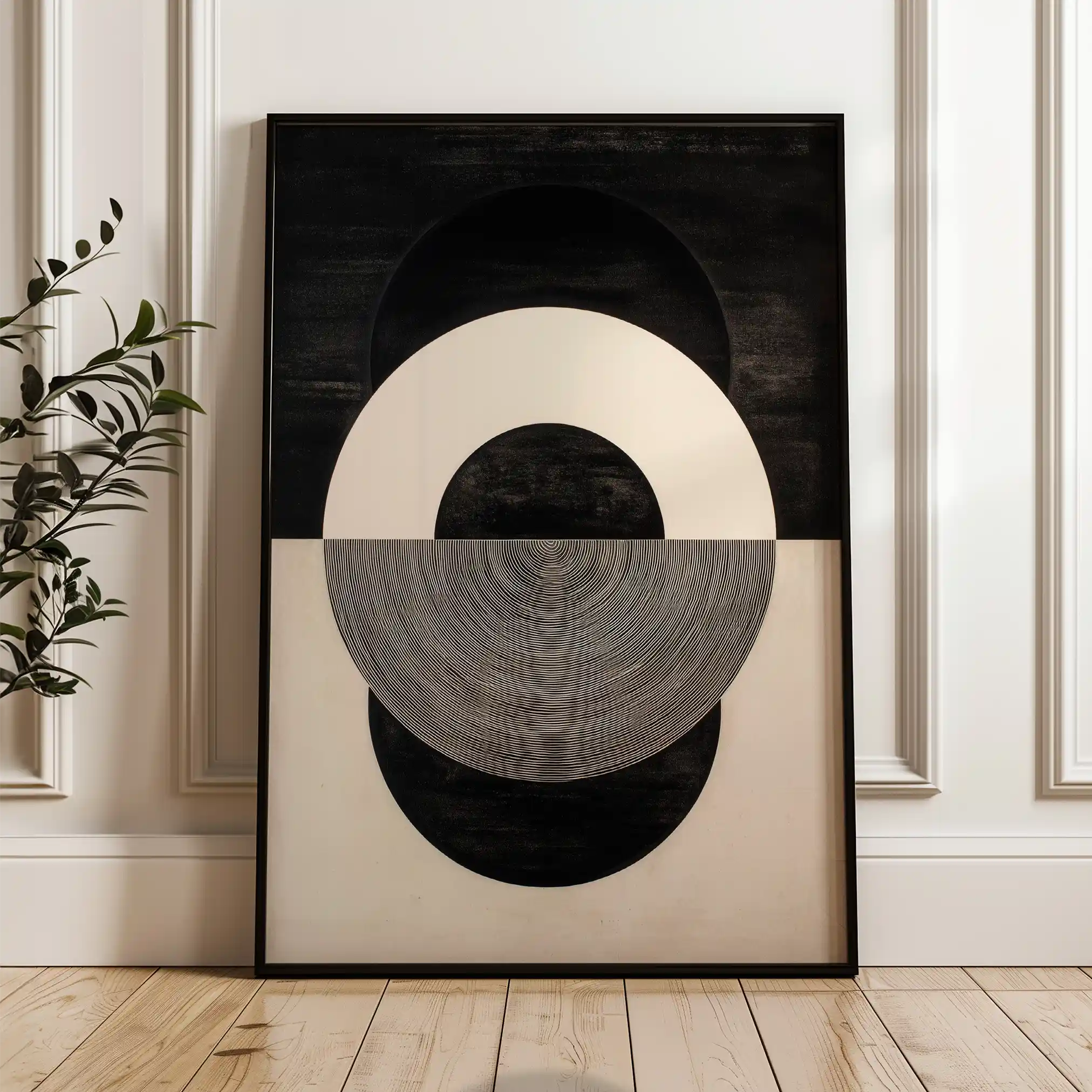 Abstract 1930 Canvas Art 60 x 40 cm / Black