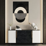 Abstract 1930 Canvas Art 60 x 40 cm / Black