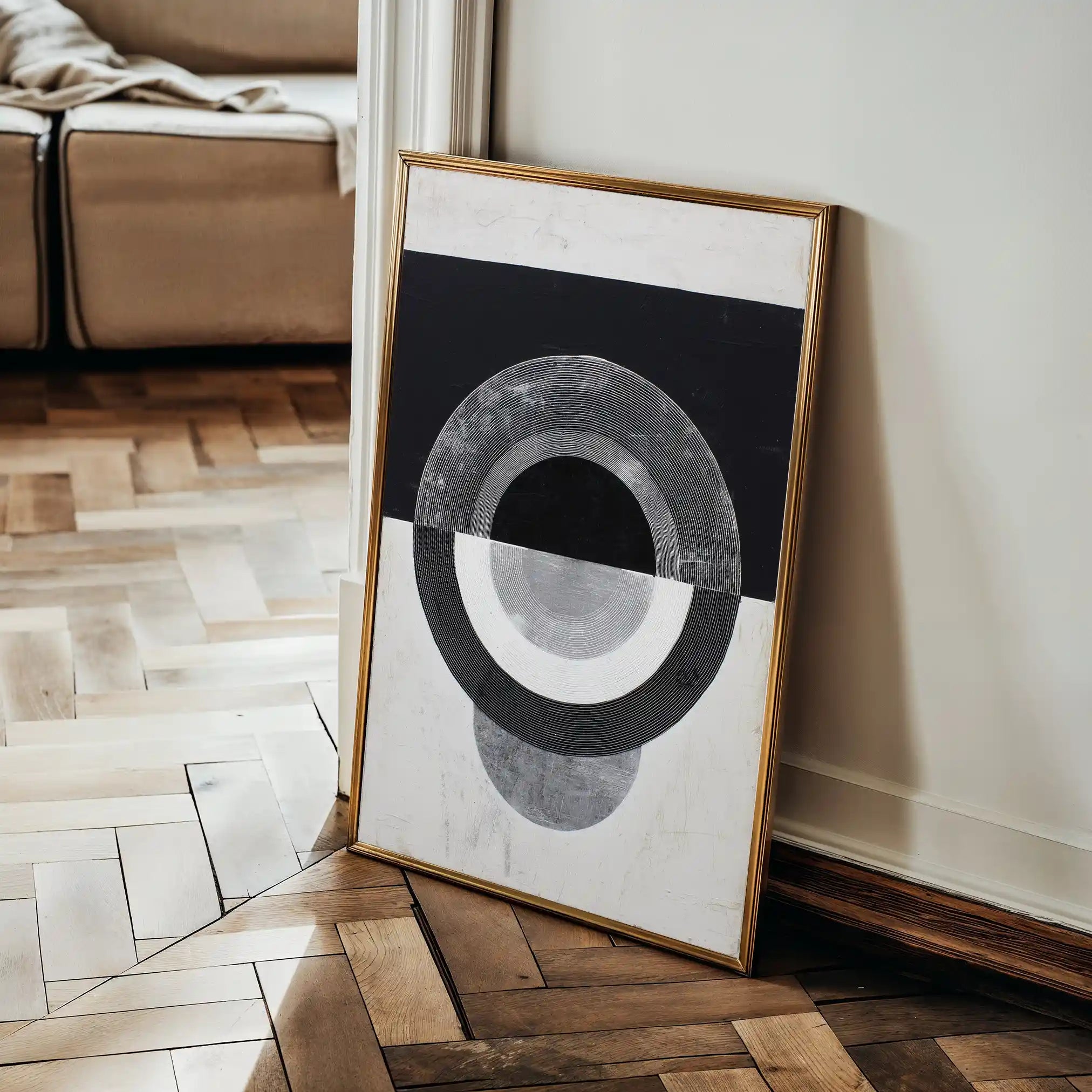 Abstract 1931 Canvas Art 60 x 40 cm / Black