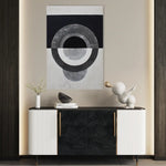 Abstract 1931 Canvas Art 60 x 40 cm / Black