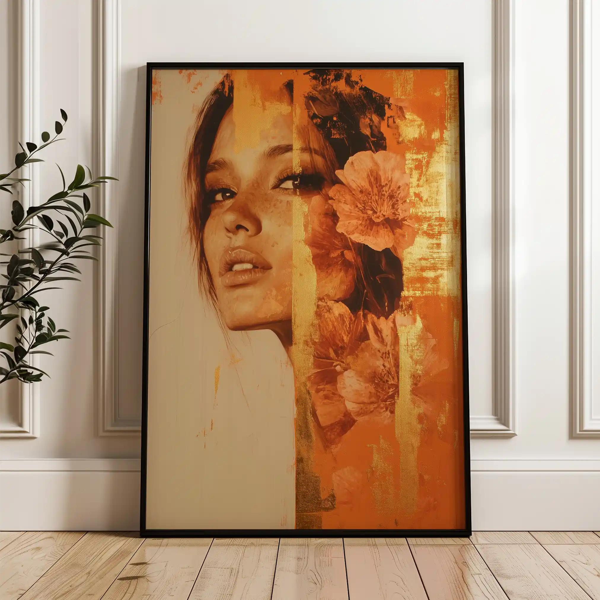 Portrait 194 Canvas Art 60 x 40 cm / Black