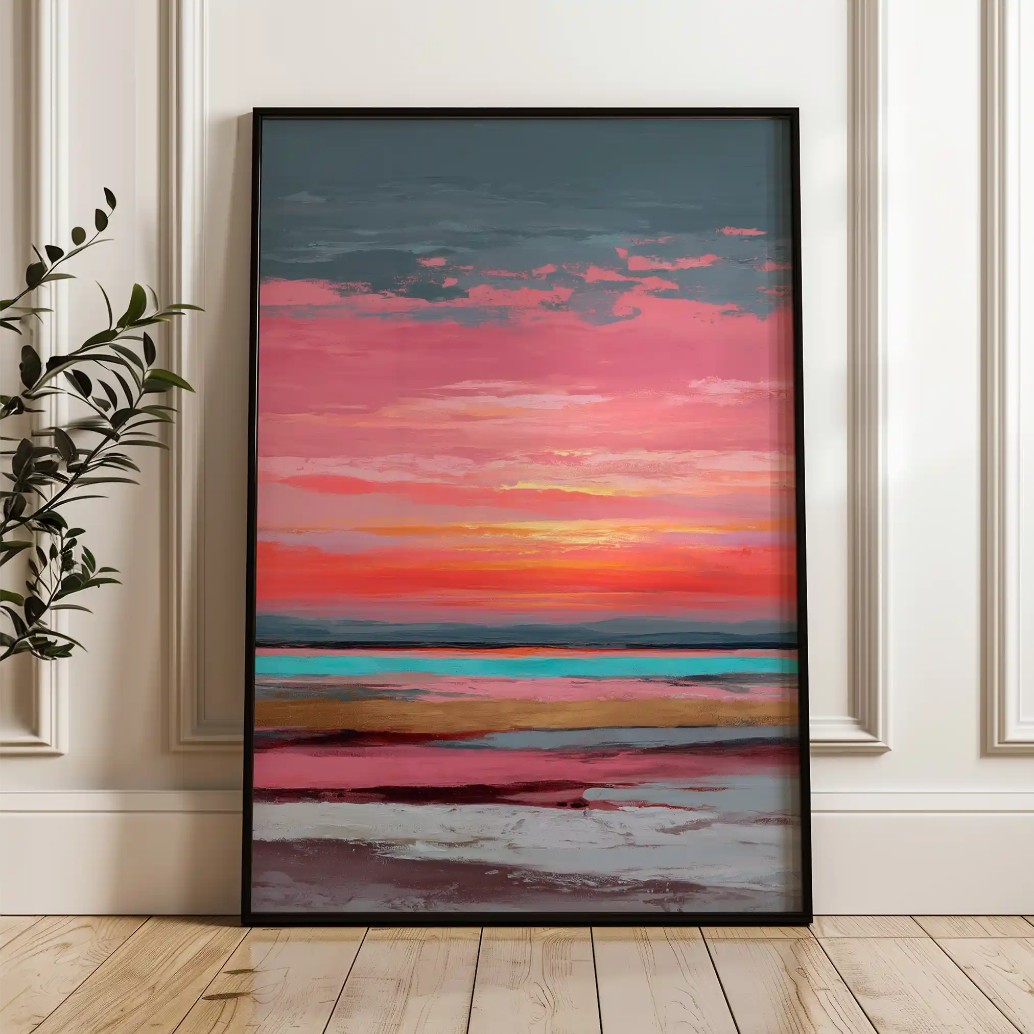 Abstract 1952 Canvas Art 60 x 40 cm / Black