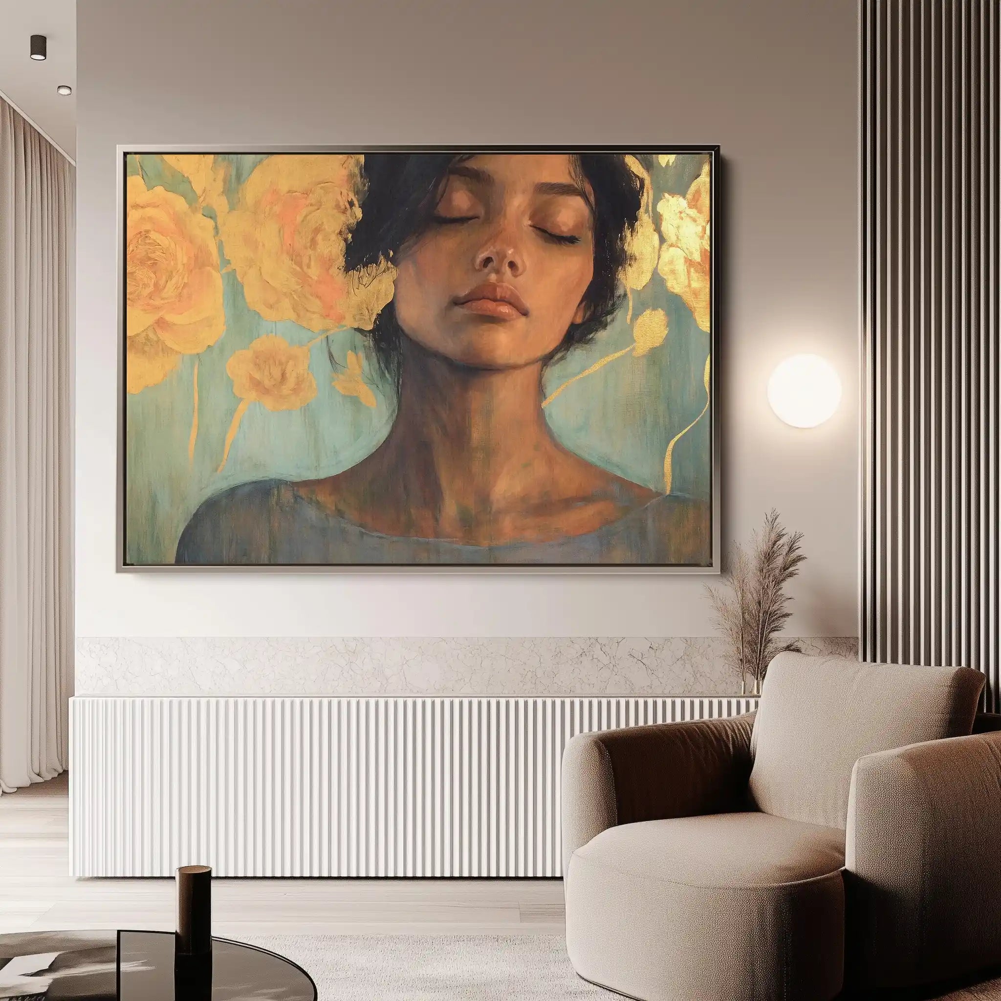 Portrait 196 Canvas Art 60 x 40 cm / Black