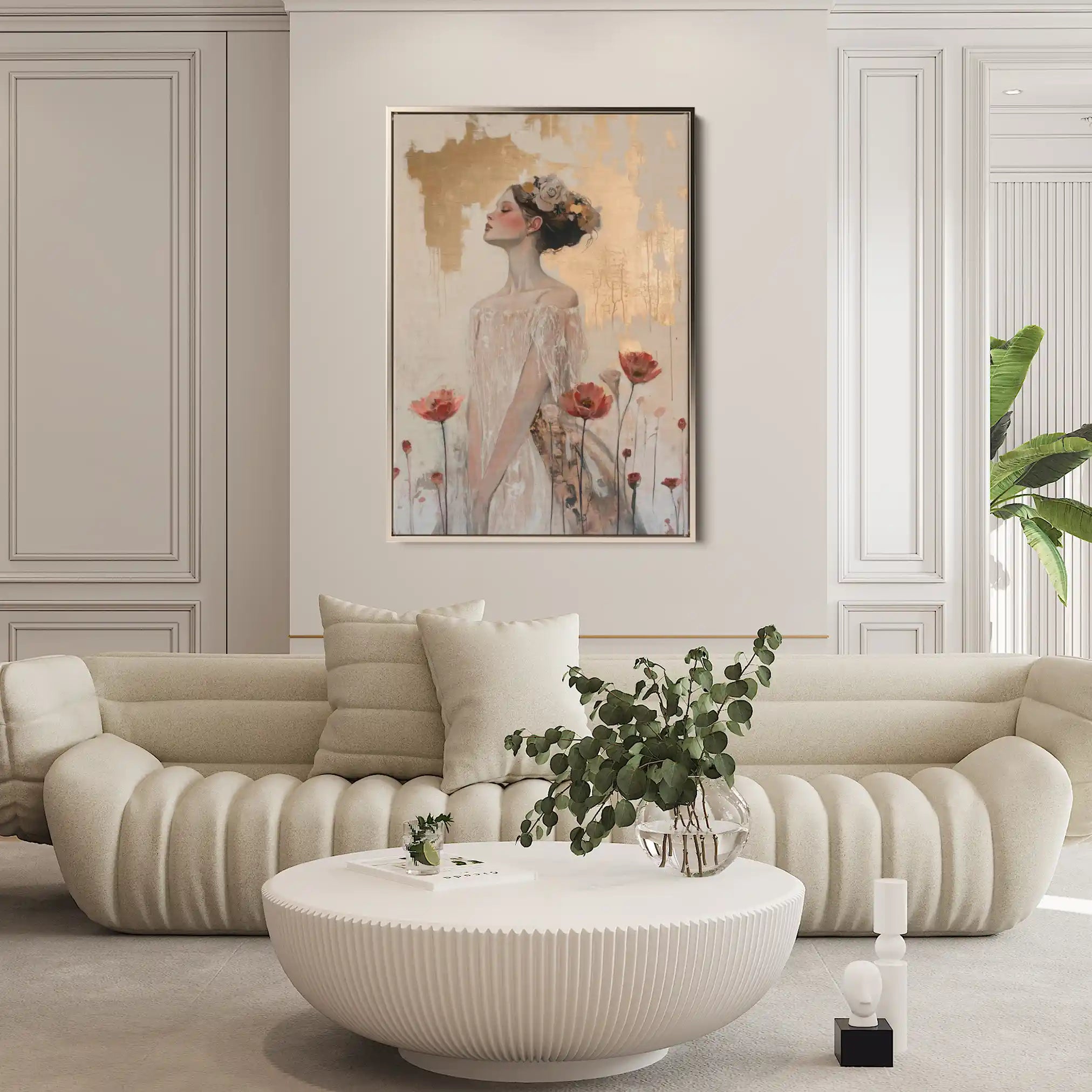 Portrait 197 Canvas Art 60 x 40 cm / Black