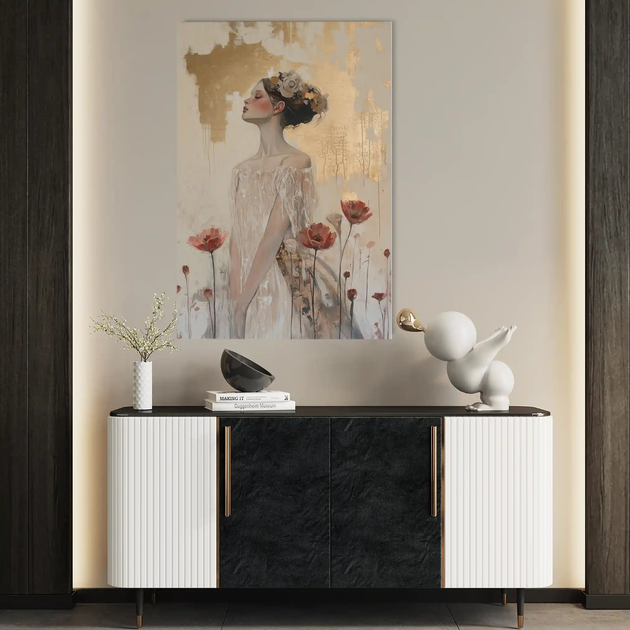 Portrait 197 Canvas Art 60 x 40 cm / Black