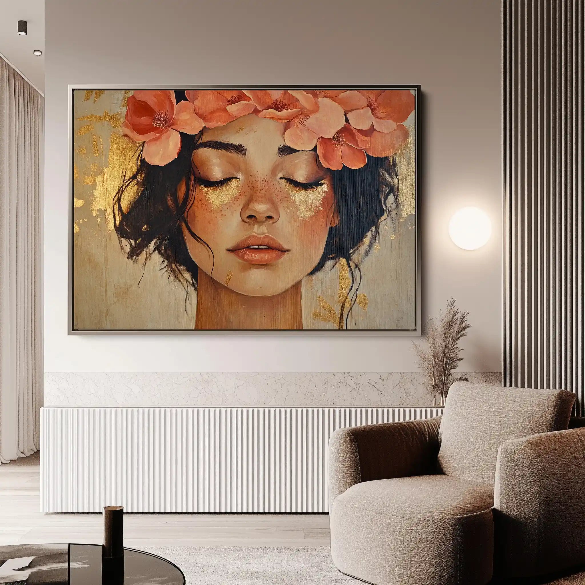 Portrait 198 Canvas Art 60 x 40 cm / Black