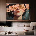 Portrait 199 Canvas Art 60 x 40 cm / Black