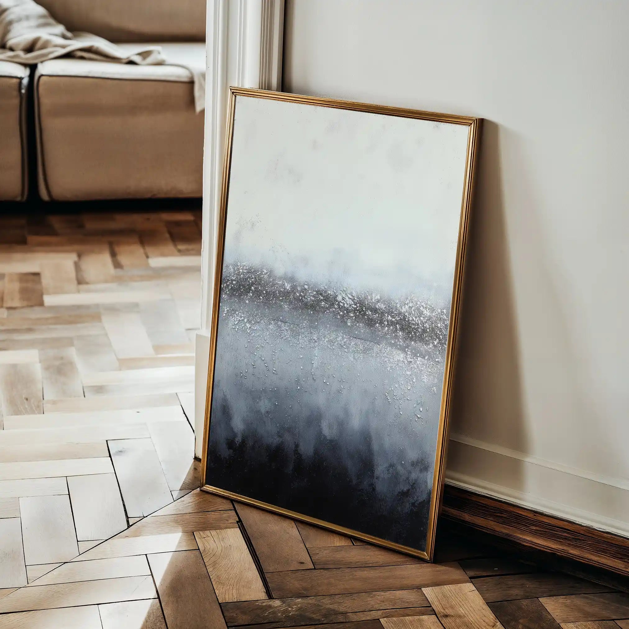 Abstract 1992 Canvas Art 60 x 40 cm / Black